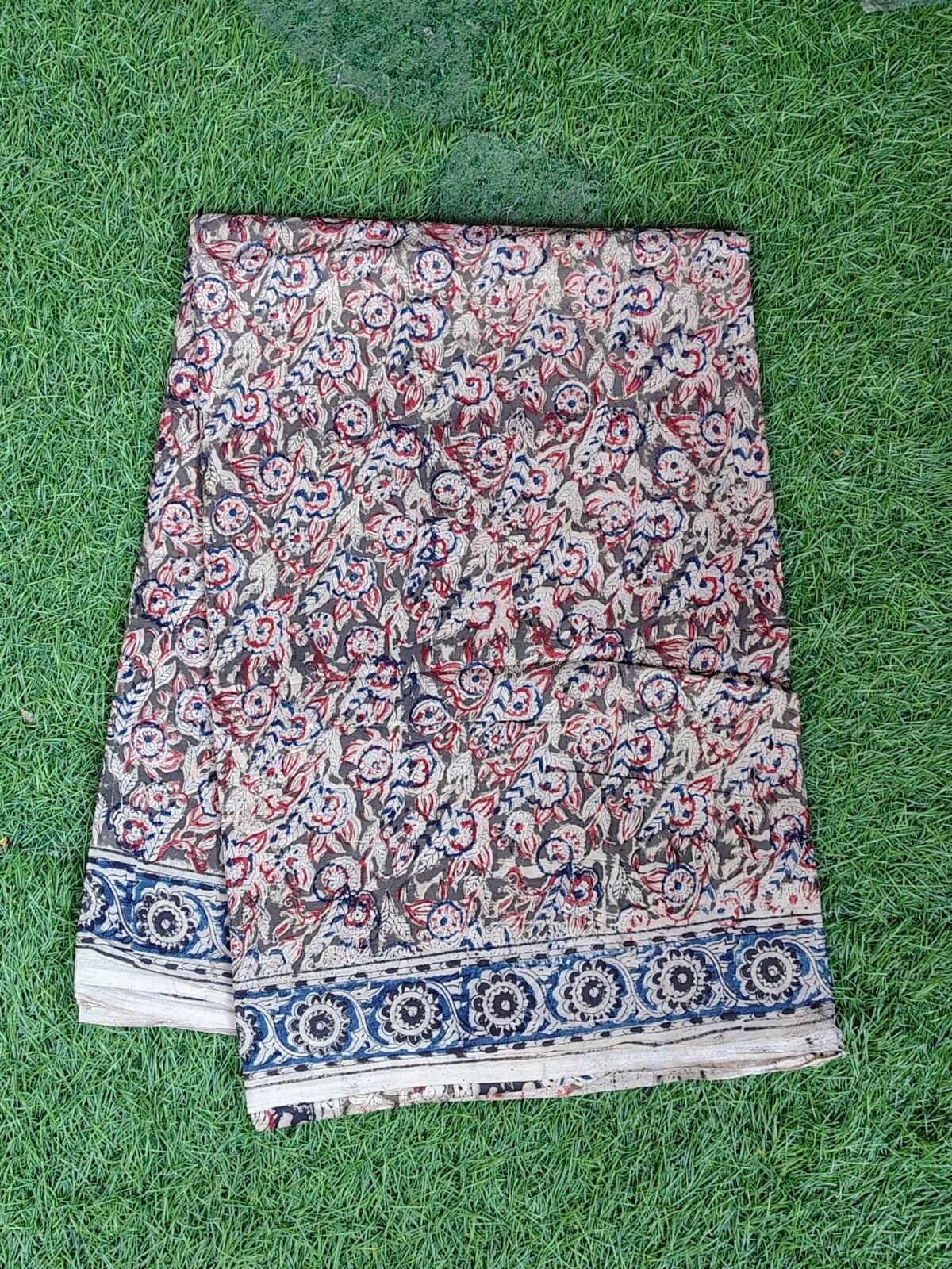 Kalamkari Cotton Handblock Printed Saree-CLRS-HPC-M066