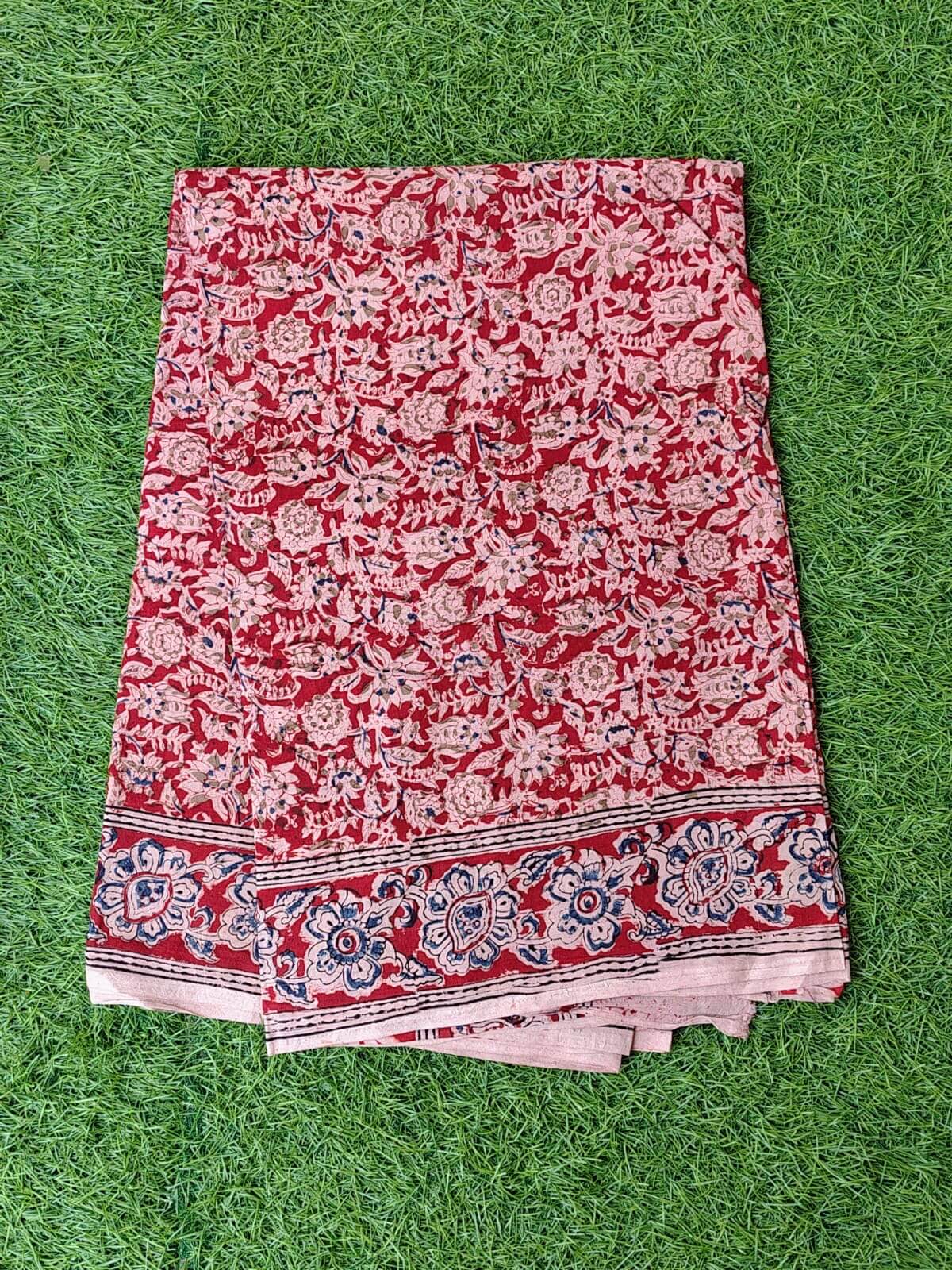 Kalamkari Cotton Handblock Printed Saree-CLRS-HPC-M079
