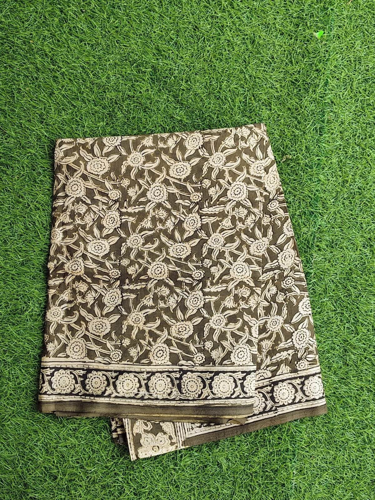 Kalamkari Cotton Handblock Printed Saree-CLRS-HPC-M084