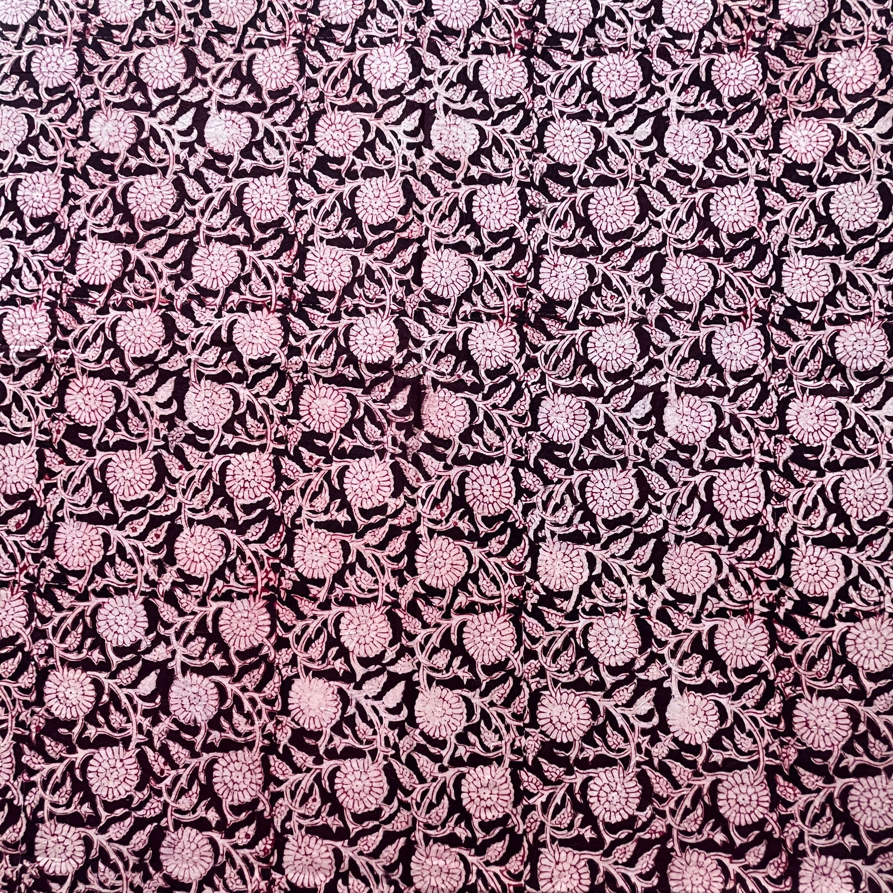 Kalamkari Block Printed Cotton Fabric - HBP-B005