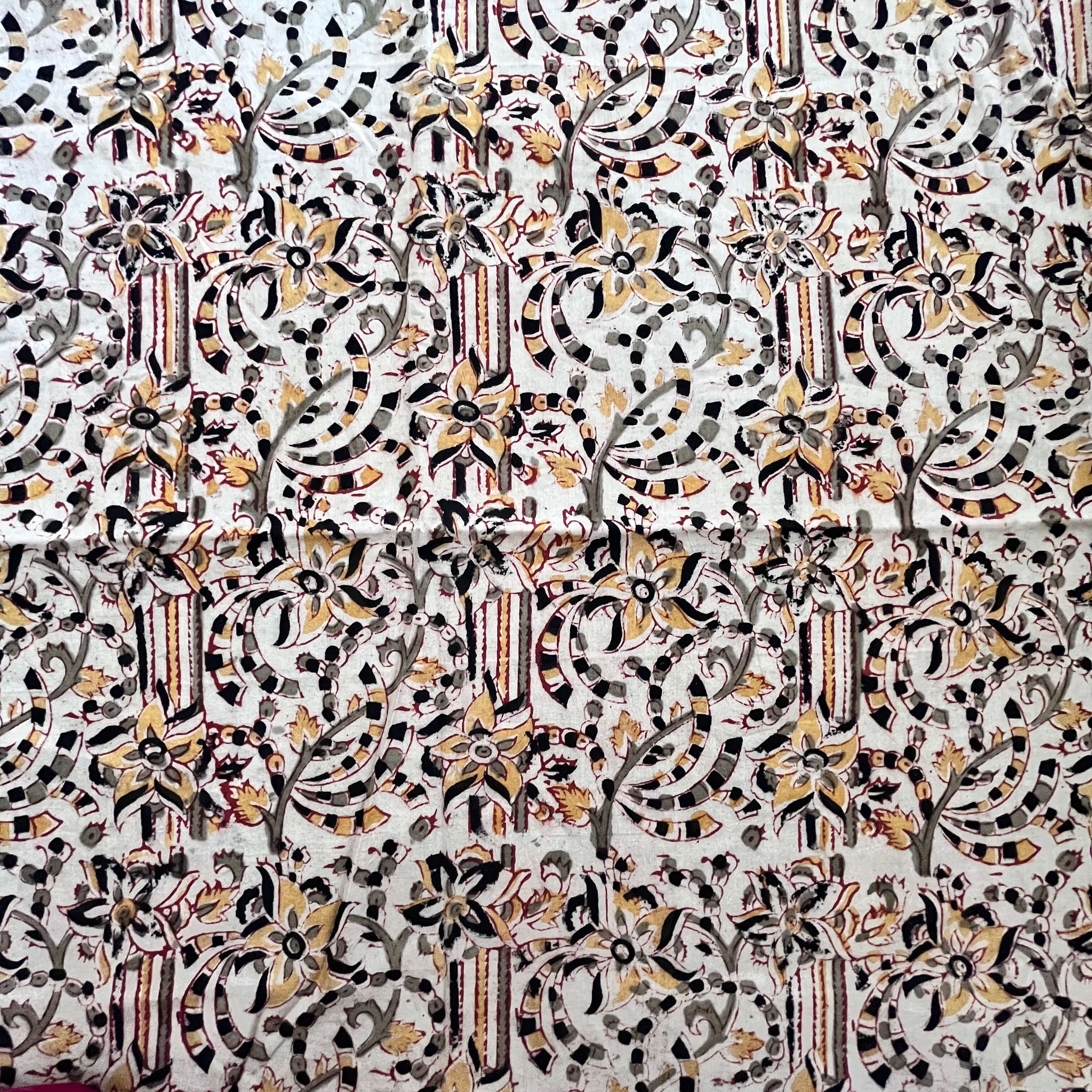 Kalamkari Block Printed Cotton Fabric - HBP-B033