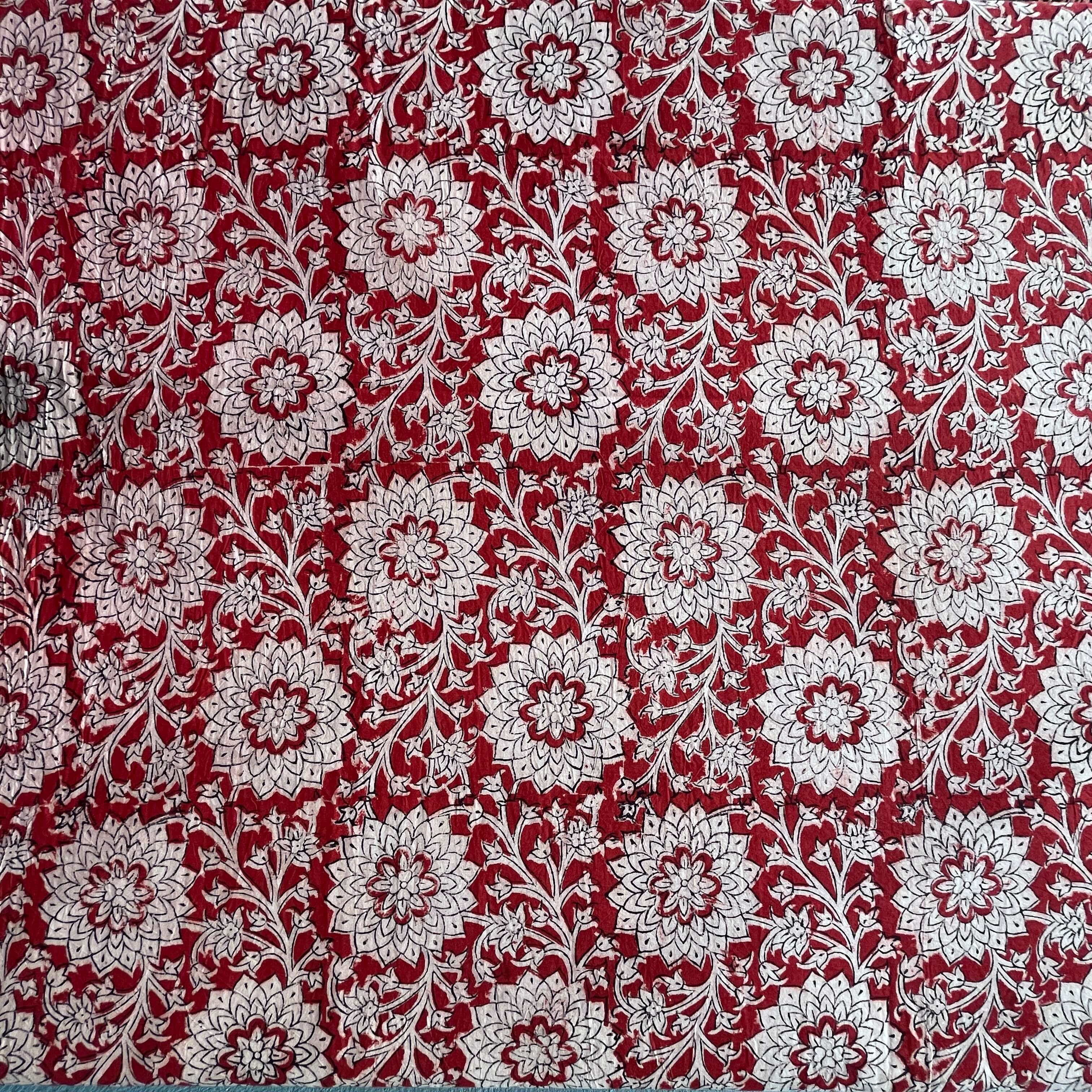 Kalamkari Block Printed Cotton Fabric - HBP-B006