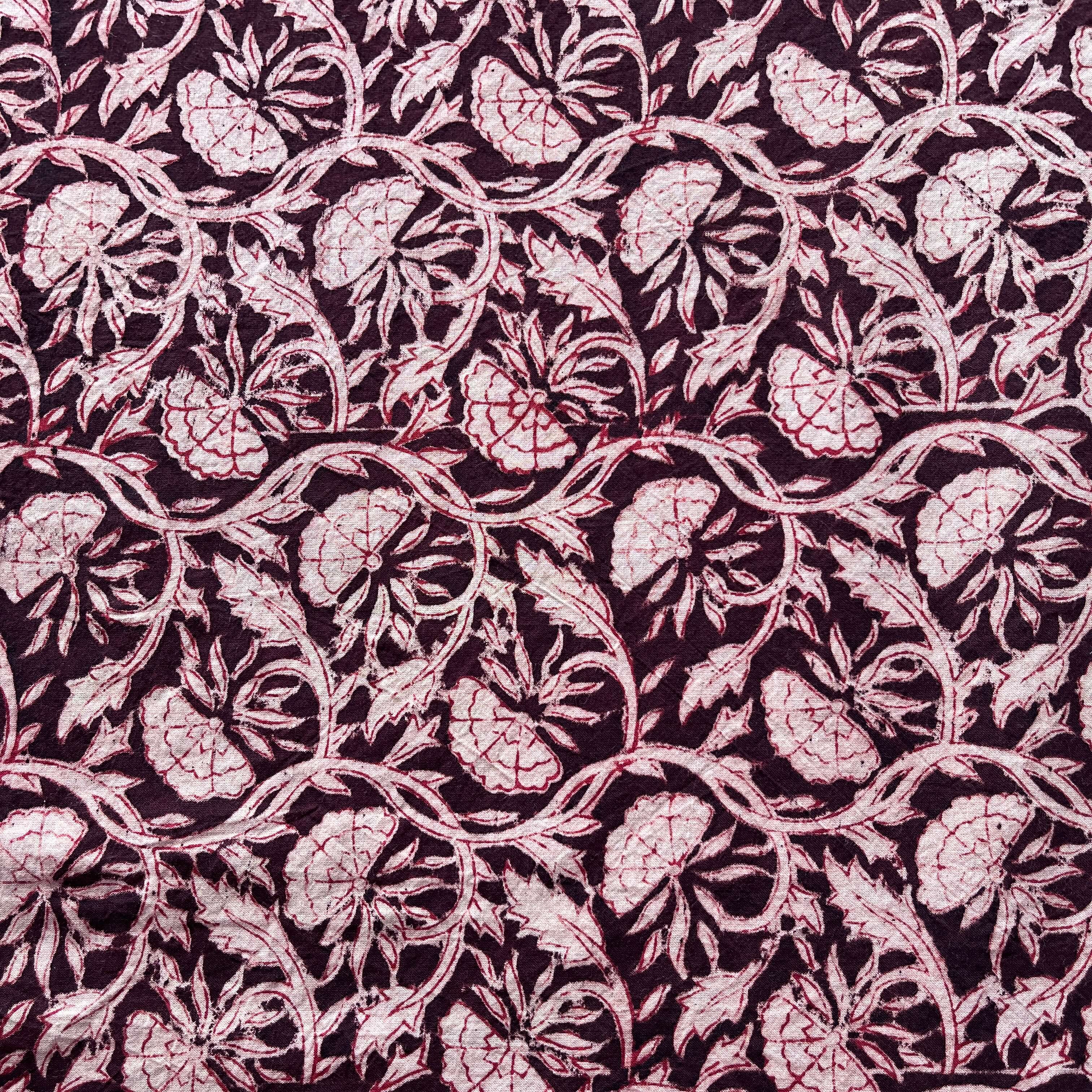 Brown - Handcrafted Quilted Kalamkari Block Printed Fabric Coin Pouch by Chhoti Si Asha 58