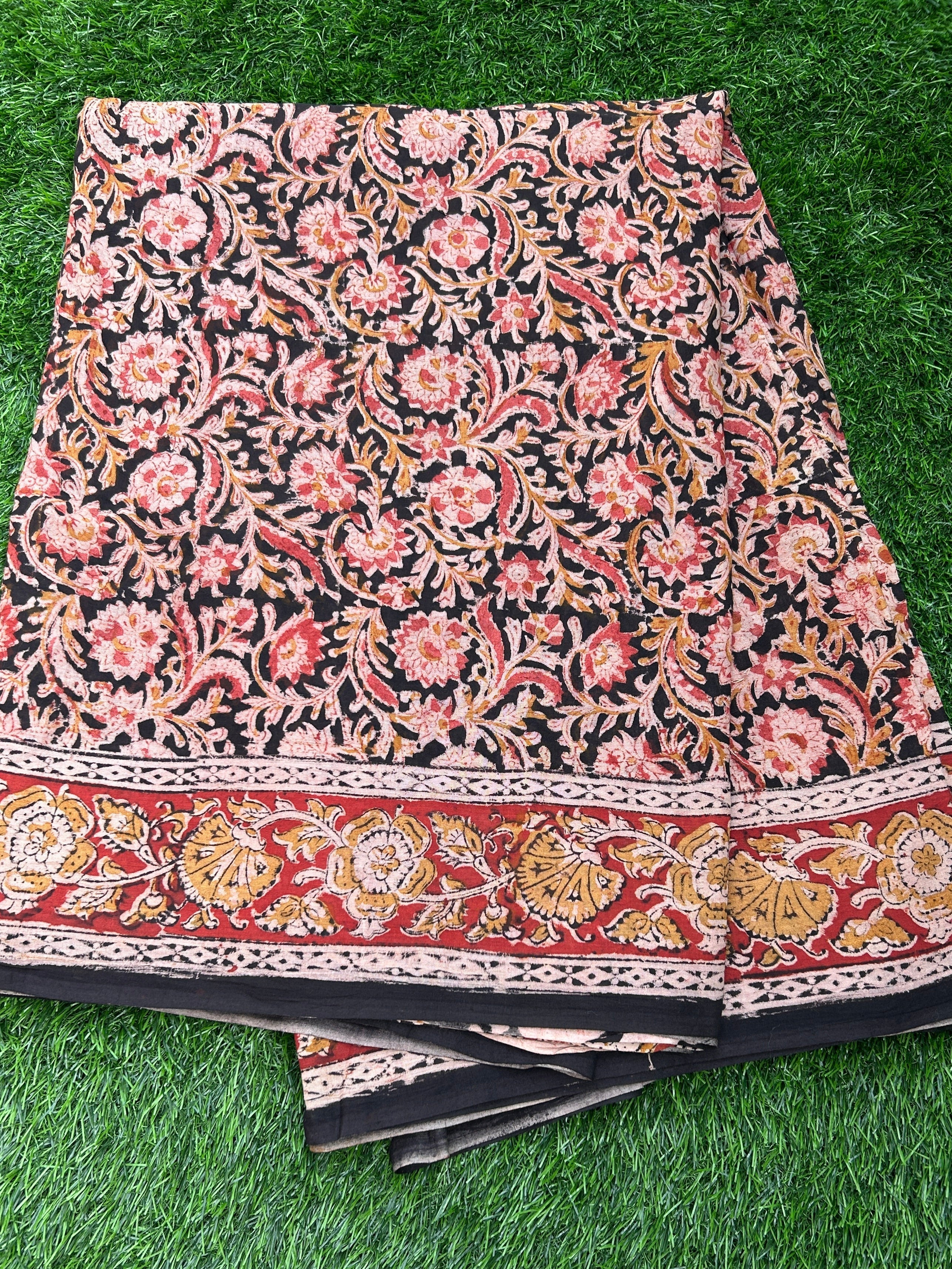Kalamkari Cotton Handblock Printed Saree-CLRS-HPC-M151
