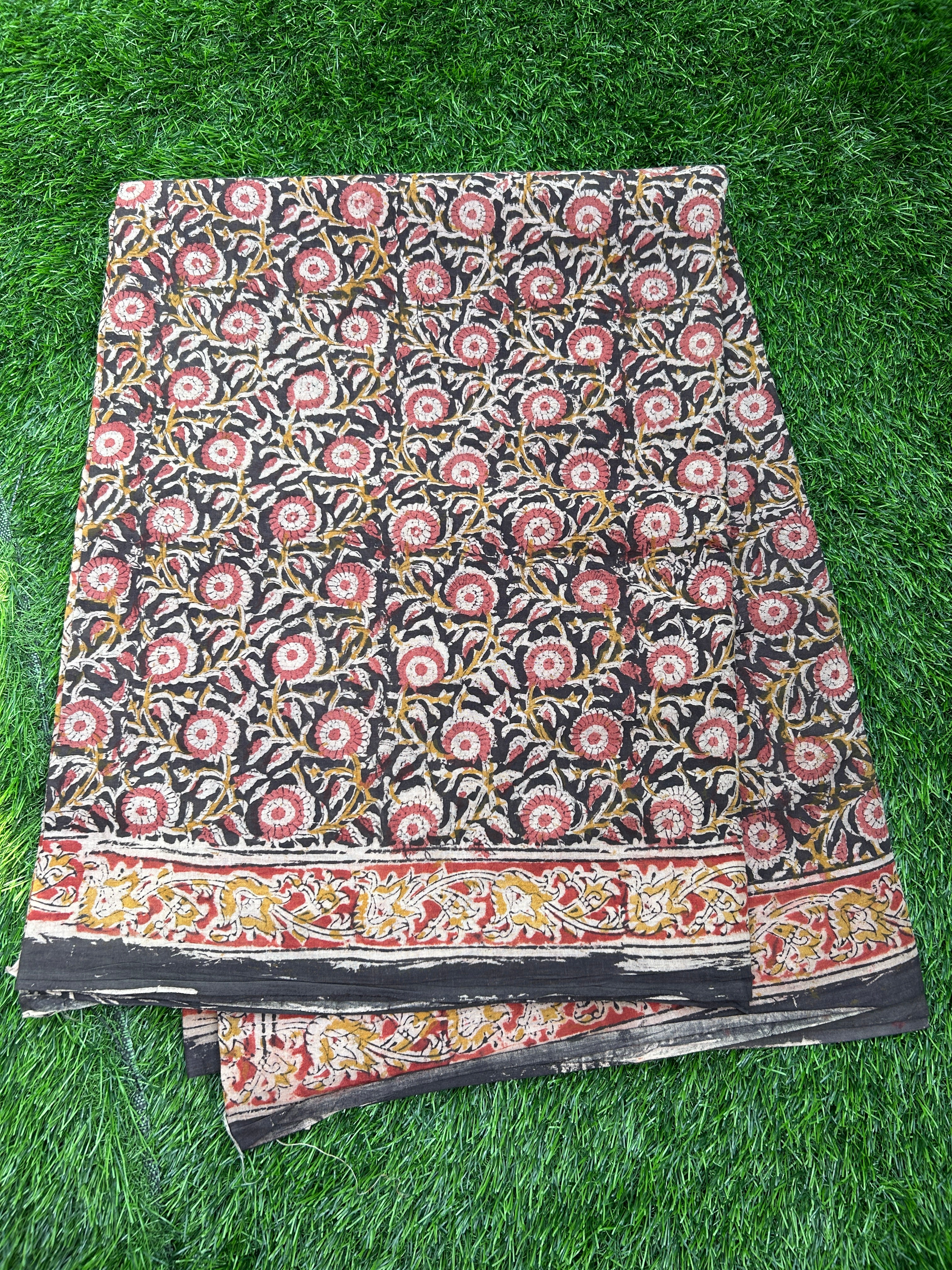 Kalamkari Cotton Handblock Printed Saree-CLRS-HPC-M158