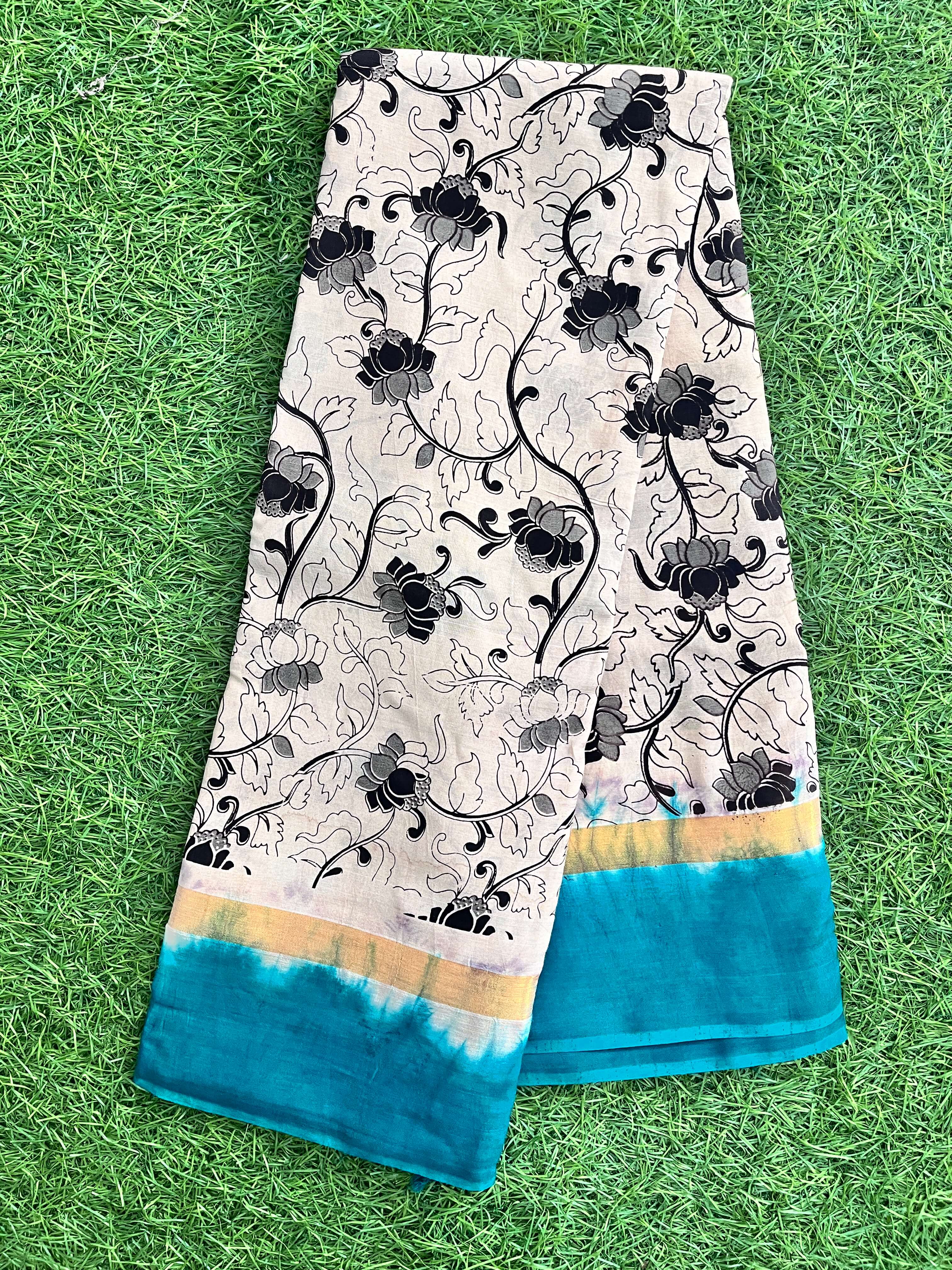 Kalamkari Chennuri Silk Kaddi Border Saree KSS-KBD-070