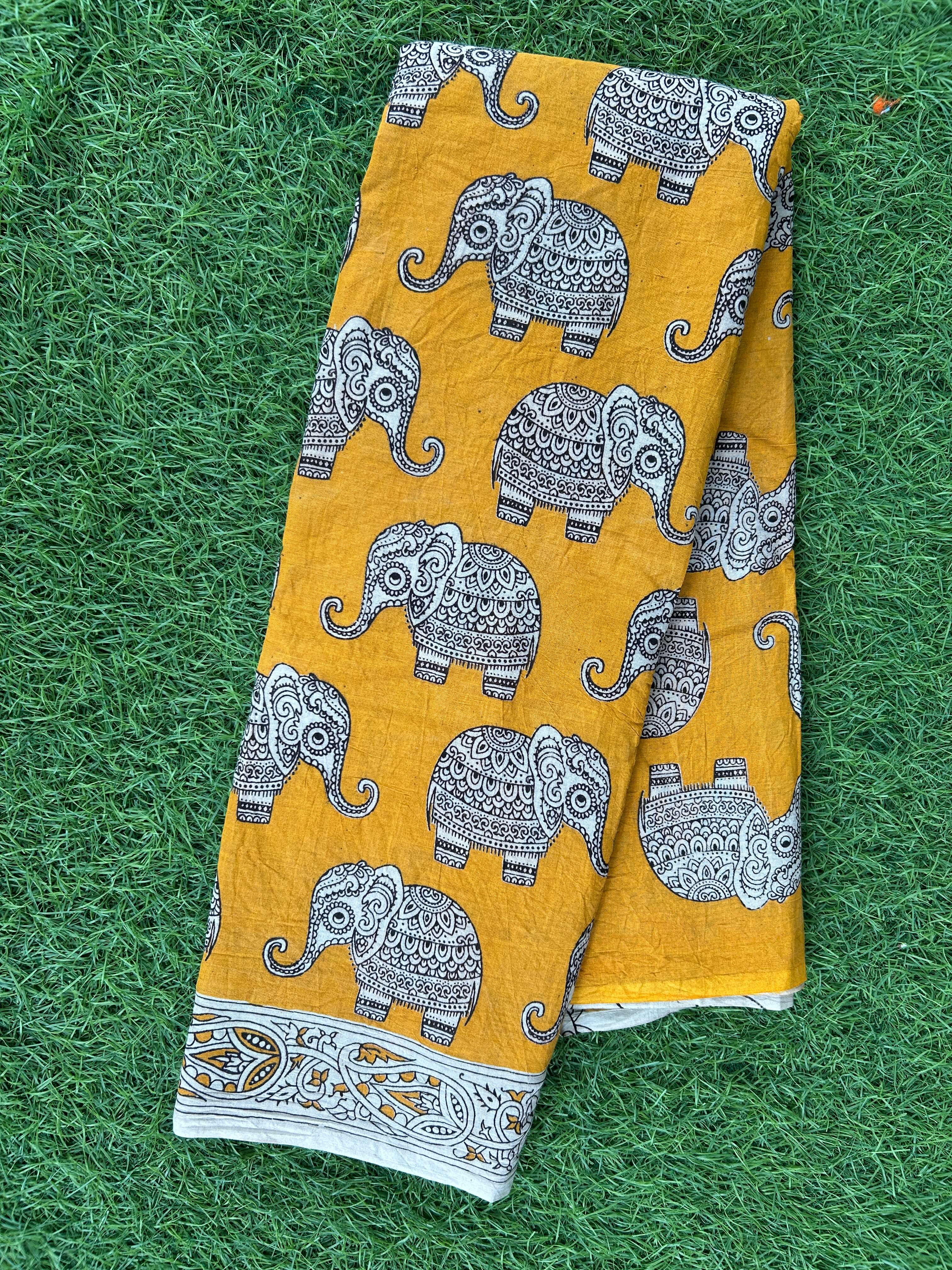 Kalamkari Cotton Saree – KCS-M393