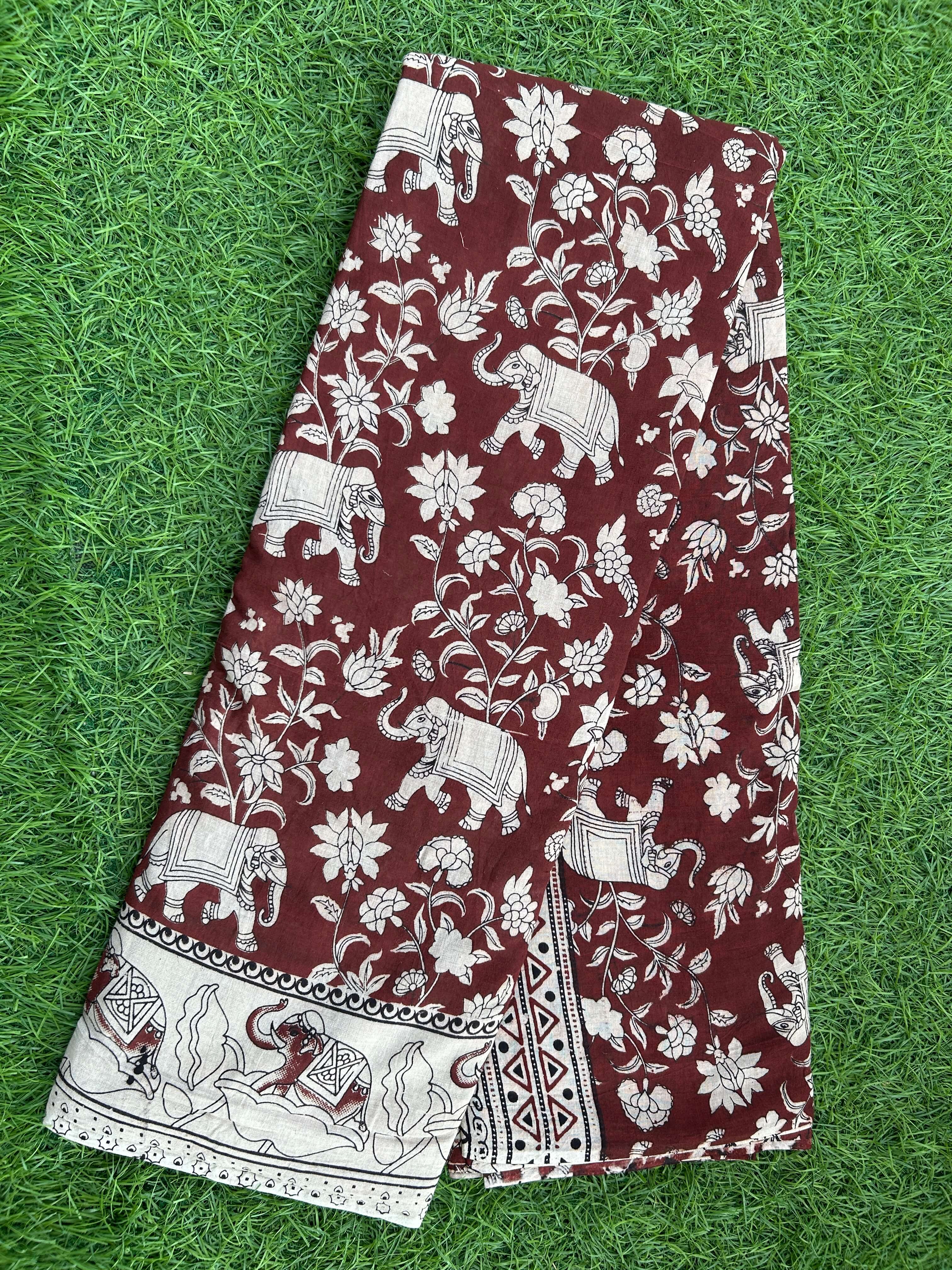 Kalamkari Cotton Saree – KCS-M402