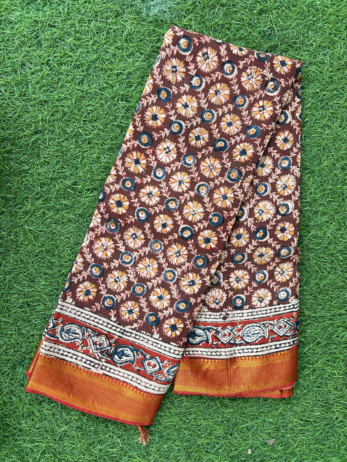 Kalamkari Chennuri Silk Nizam Border Saree-KNB-HP-M127