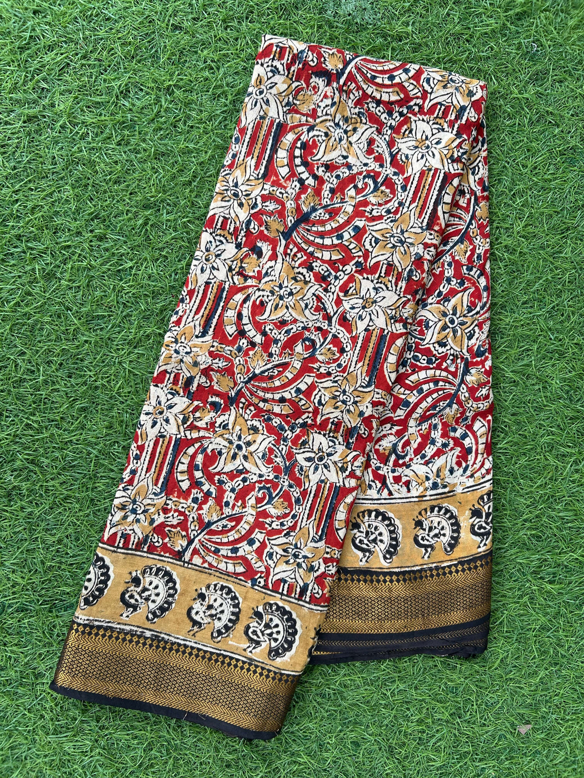Kalamkari Chennuri Silk Nizam Border Saree-KNB-HP-M128