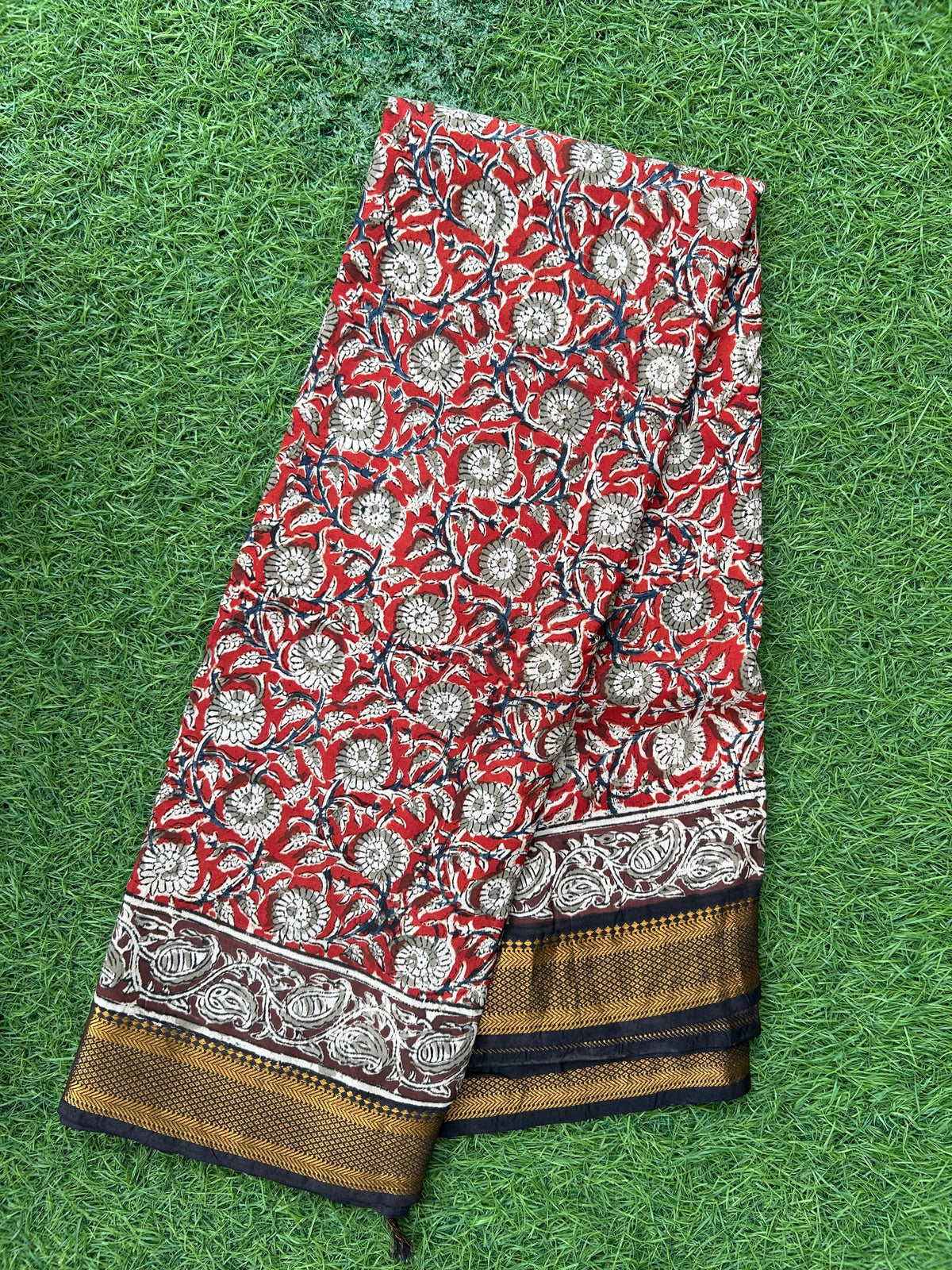 Kalamkari Chennuri Silk Nizam Border Saree-KNB-HP-M123
