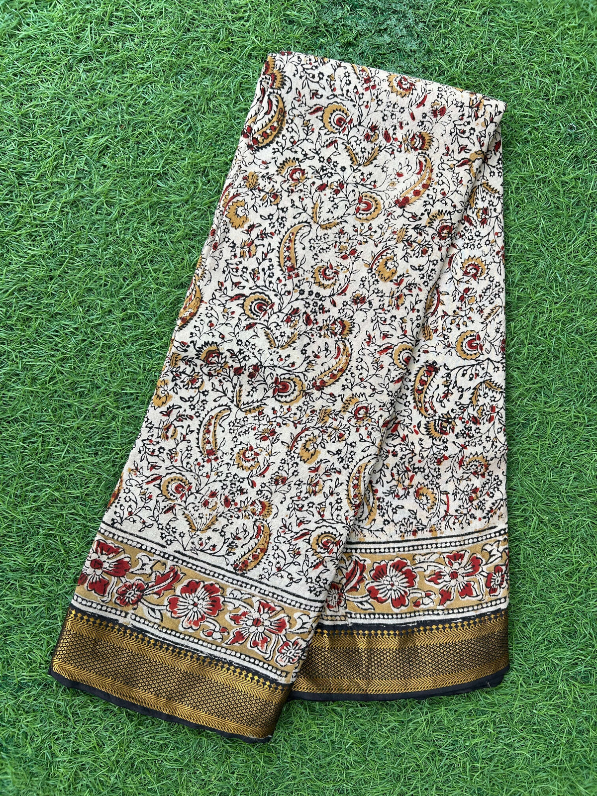 Kalamkari Chennuri Silk Nizam Border Saree-KNB-HP-M121
