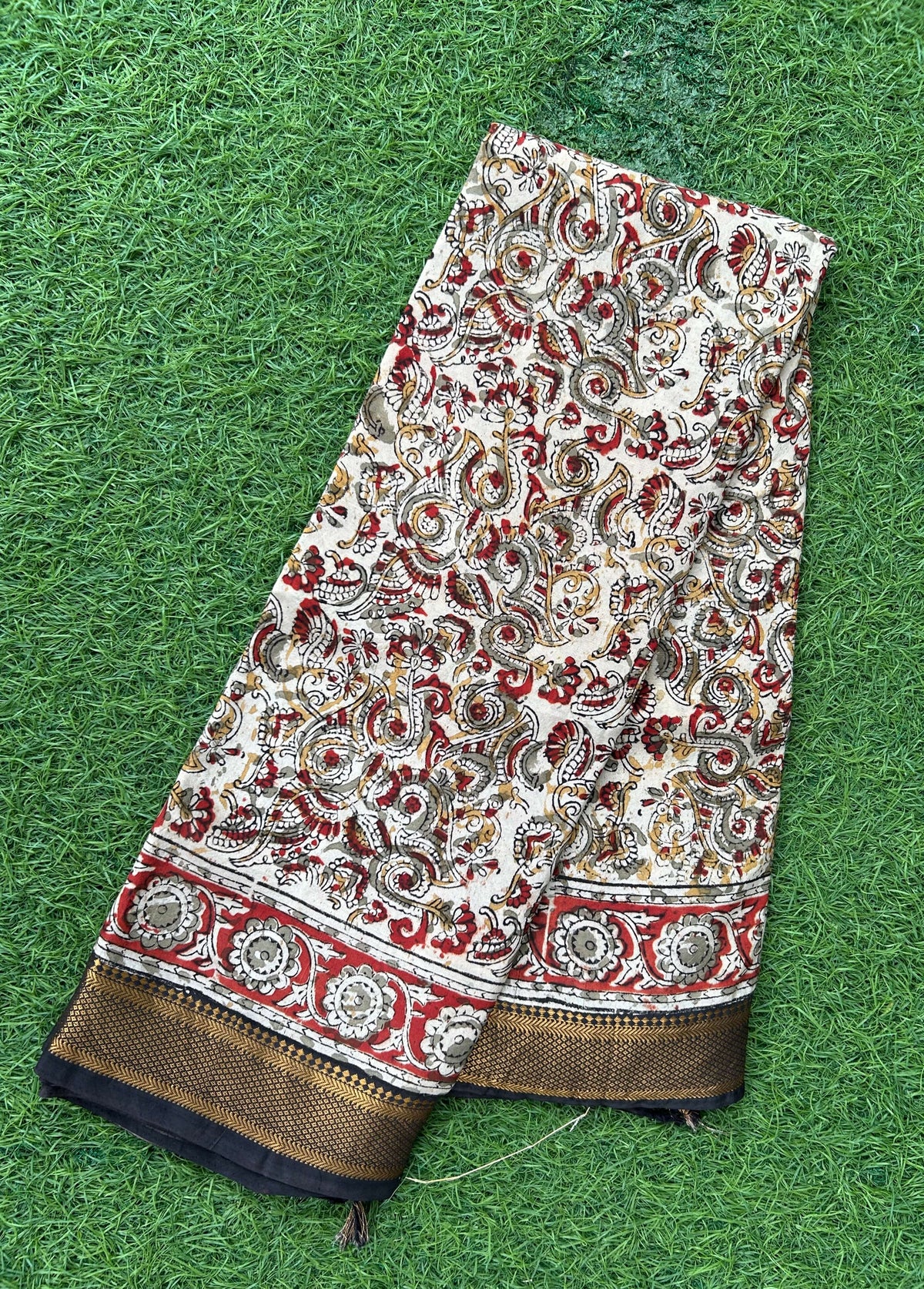 Kalamkari Chennuri Silk Nizam Border Saree-KNB-HP-M122