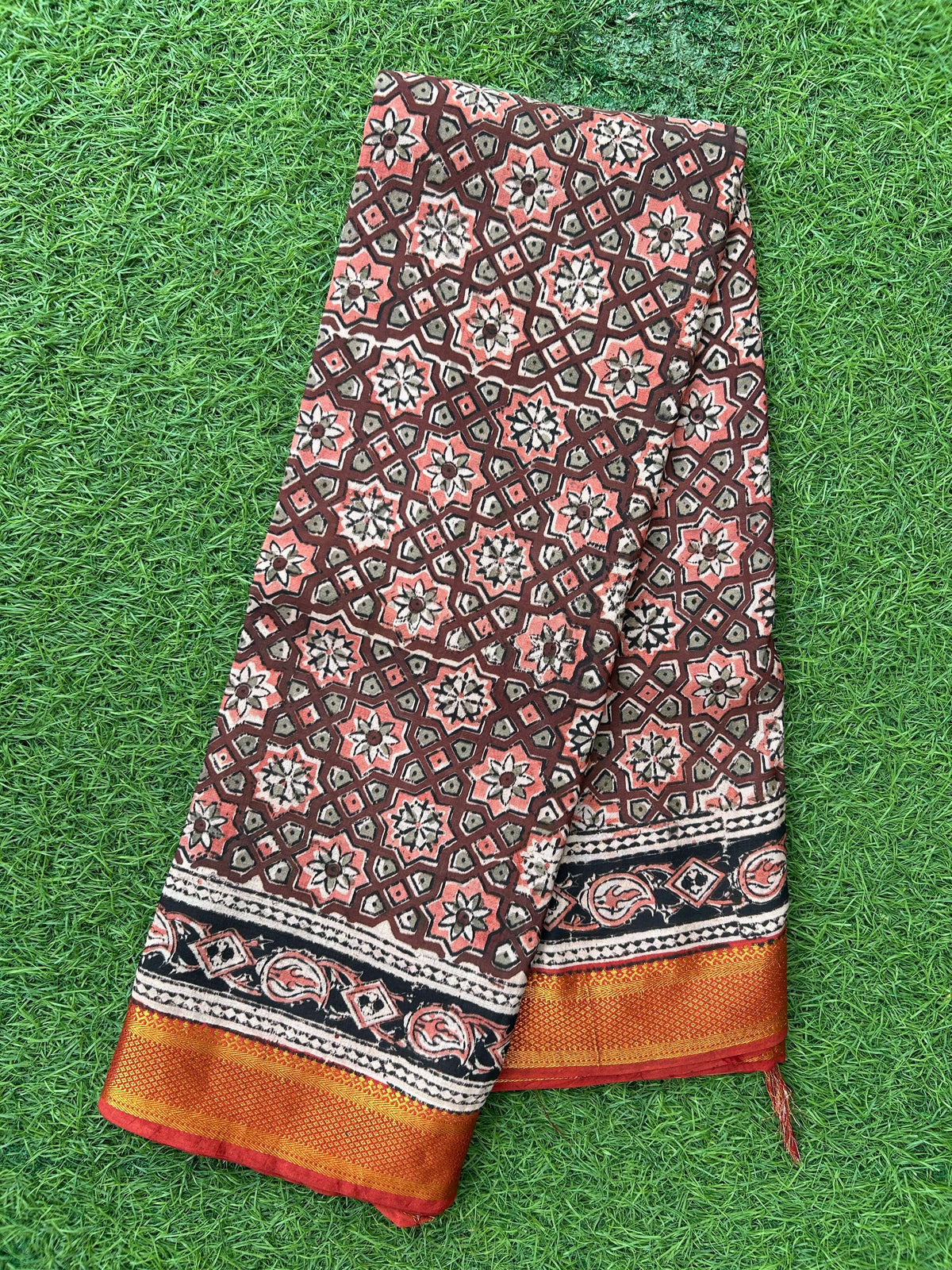 Kalamkari Chennuri Silk Nizam Border Saree-KNB-HP-M124