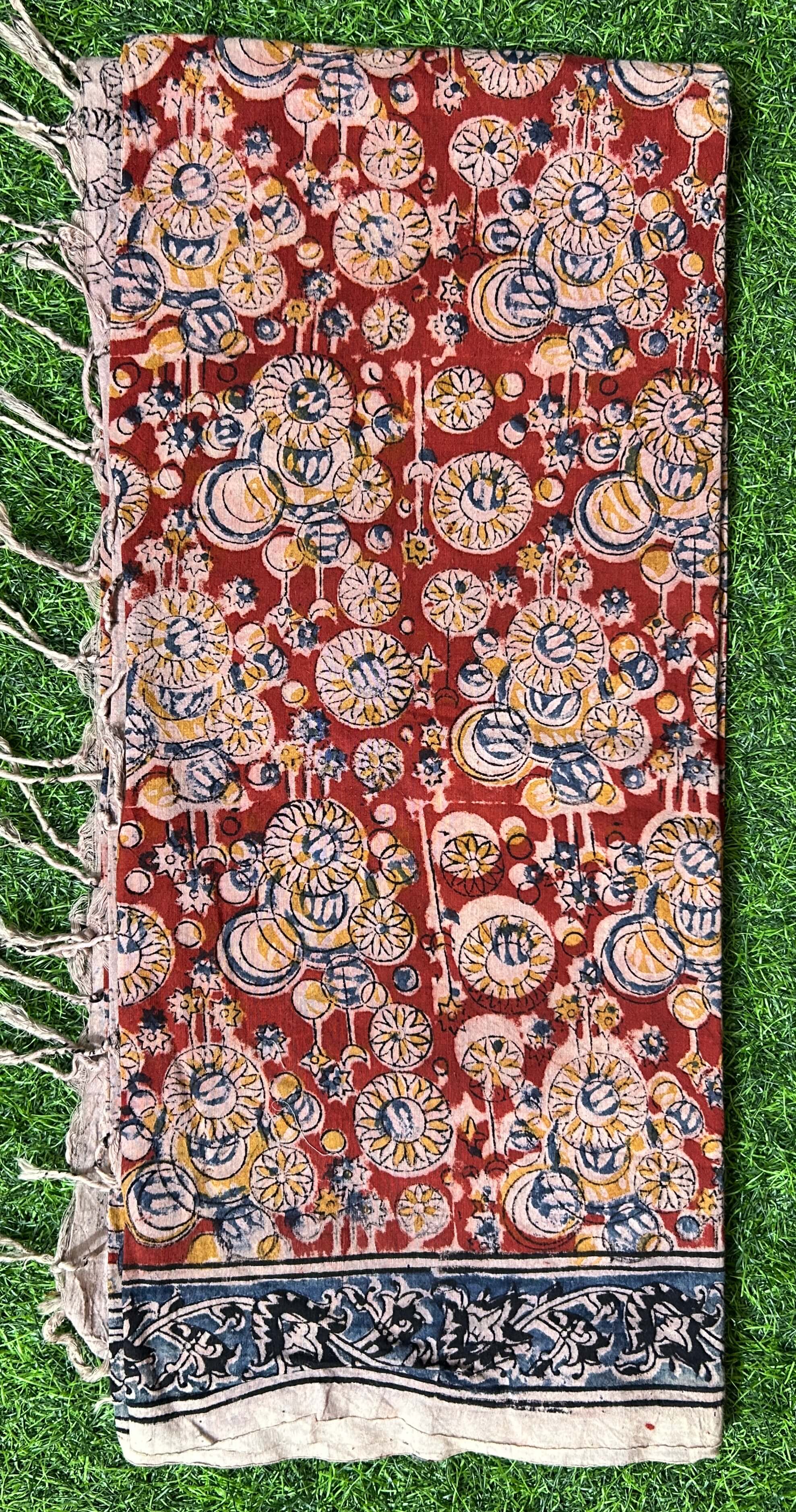 Kalamkari Cotton Dupatta- KHD-C-M006