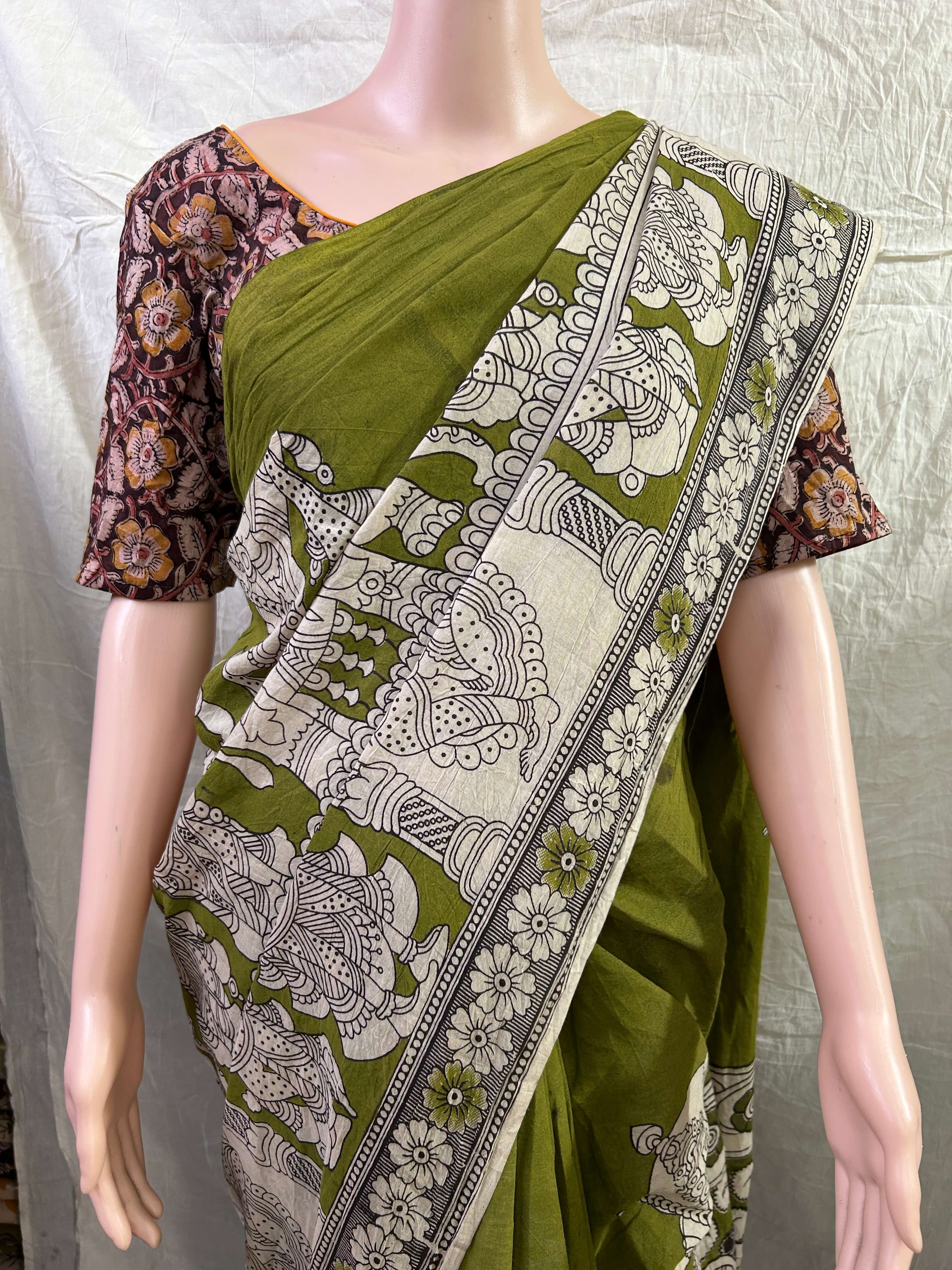 Kalamkari Cotton Saree – KCS-M591