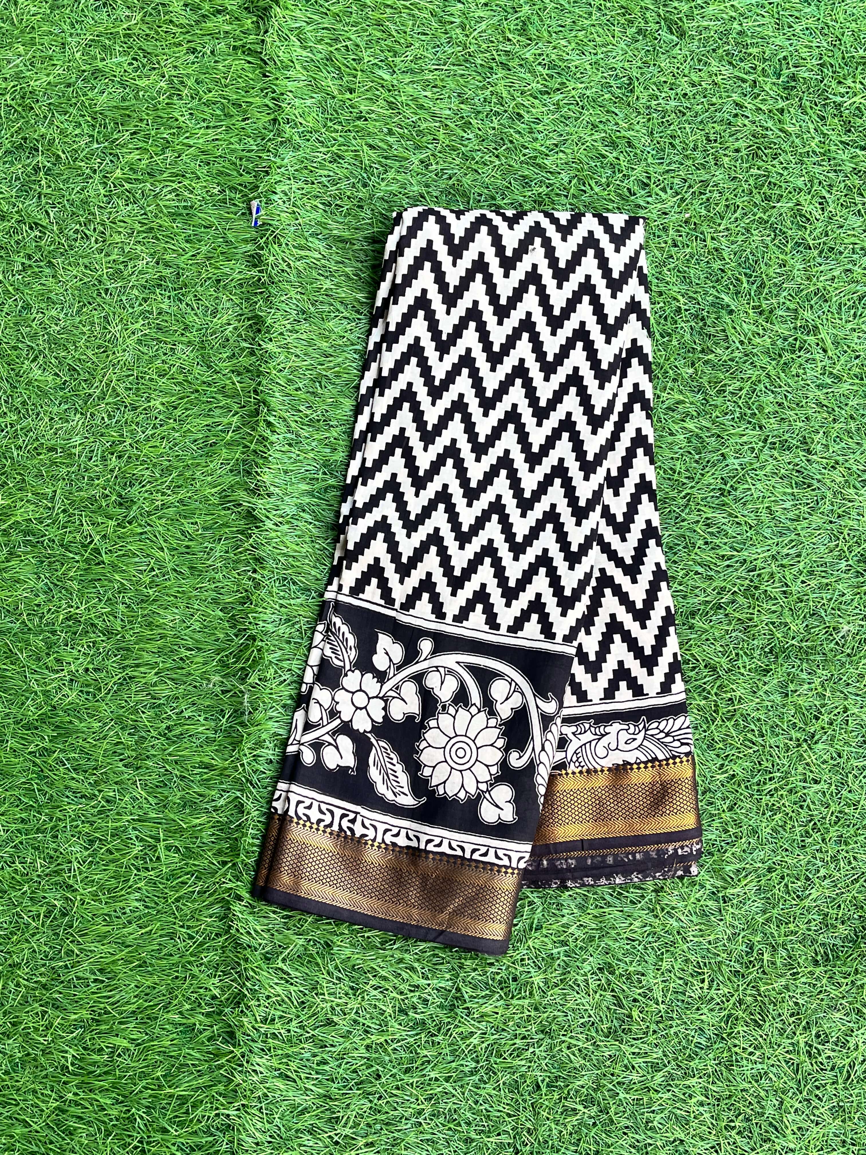 Kalamkari Chennuri Silk Nizam Border Saree-KNB-SP-M242