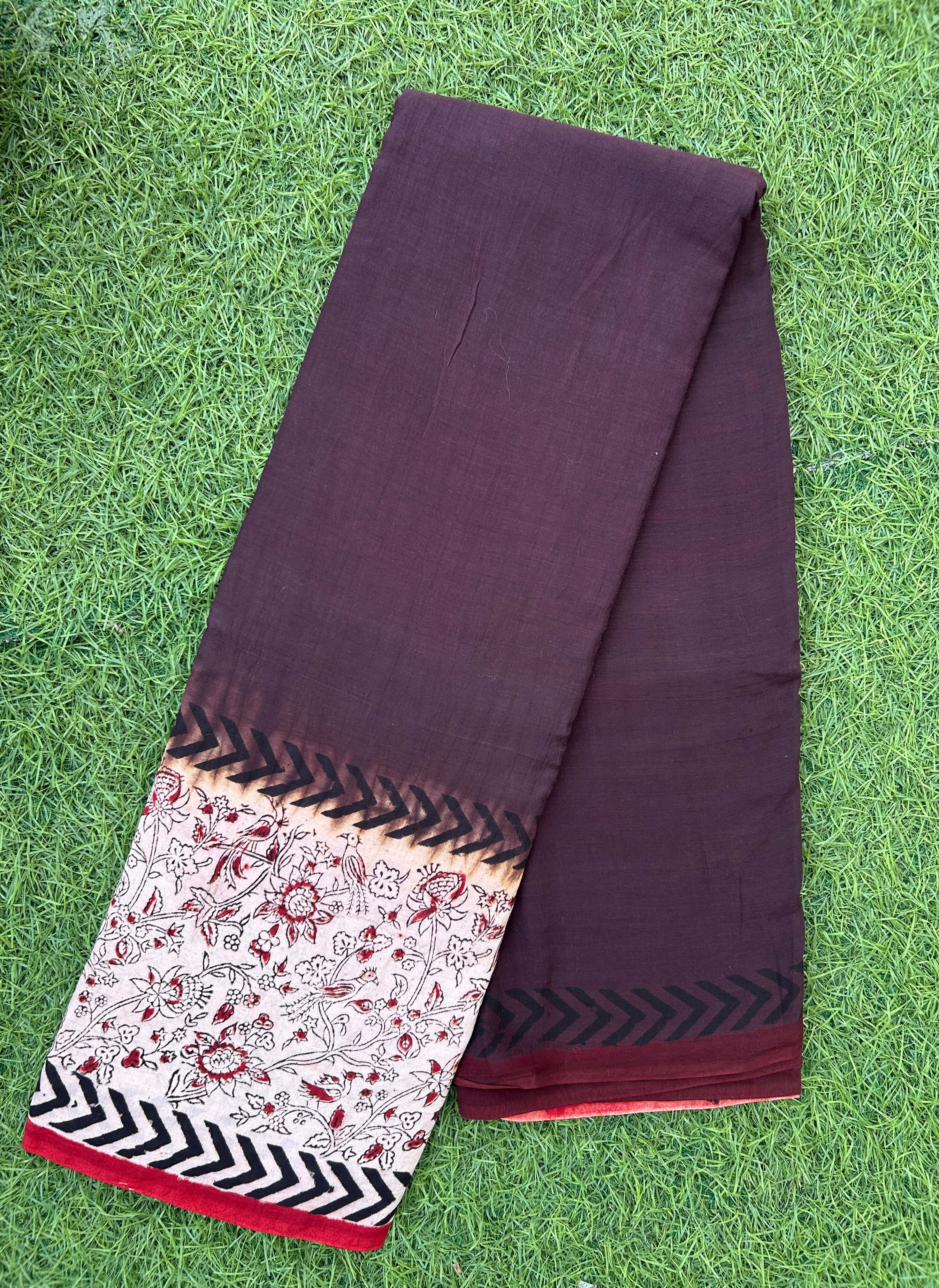 Kalamkari Chennuri Silk Kaddi Border Saree KSS-HPGB-M001