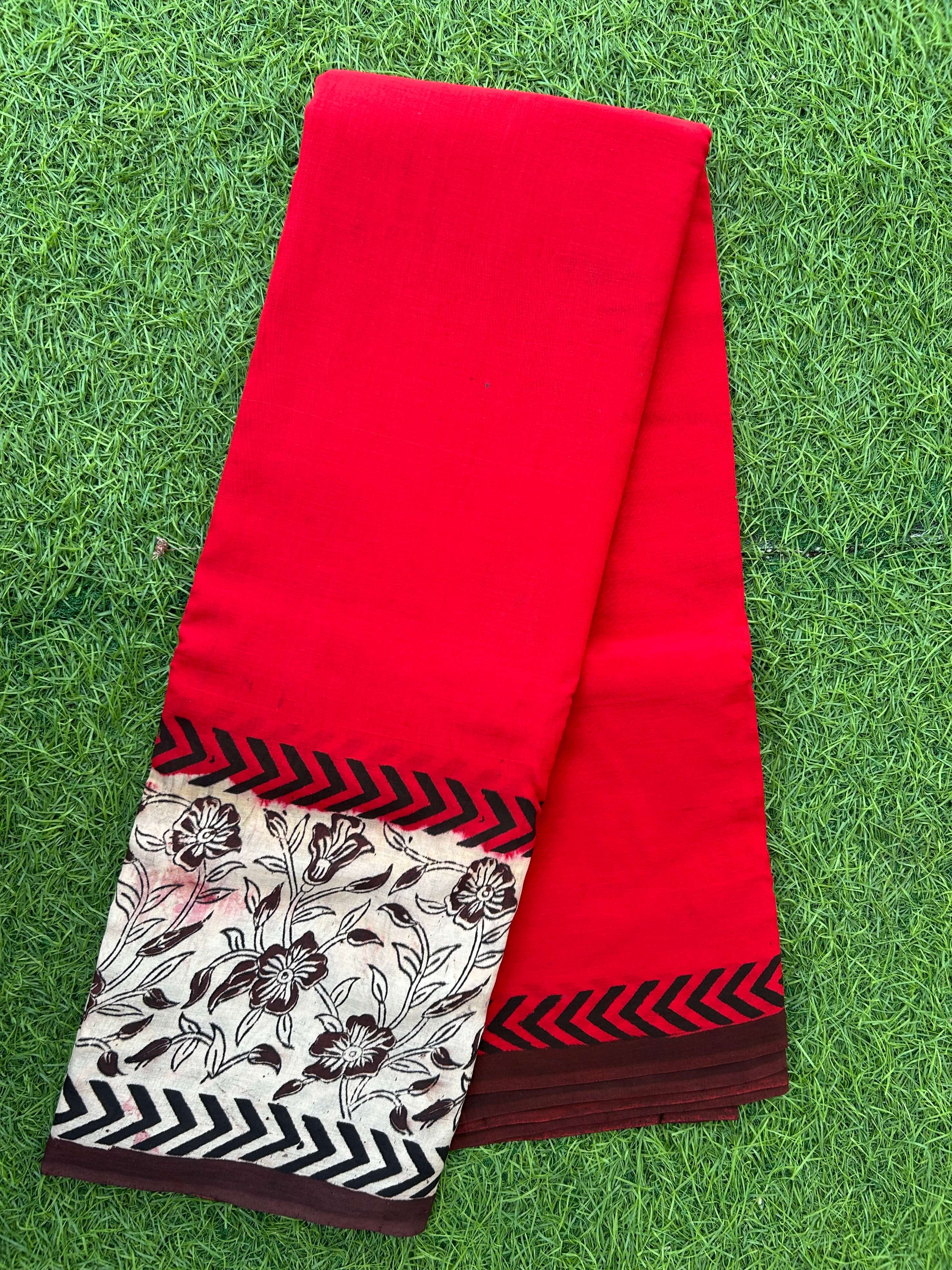Kalamkari Chennuri Silk Kaddi Border Saree KSS-HPGB-M007