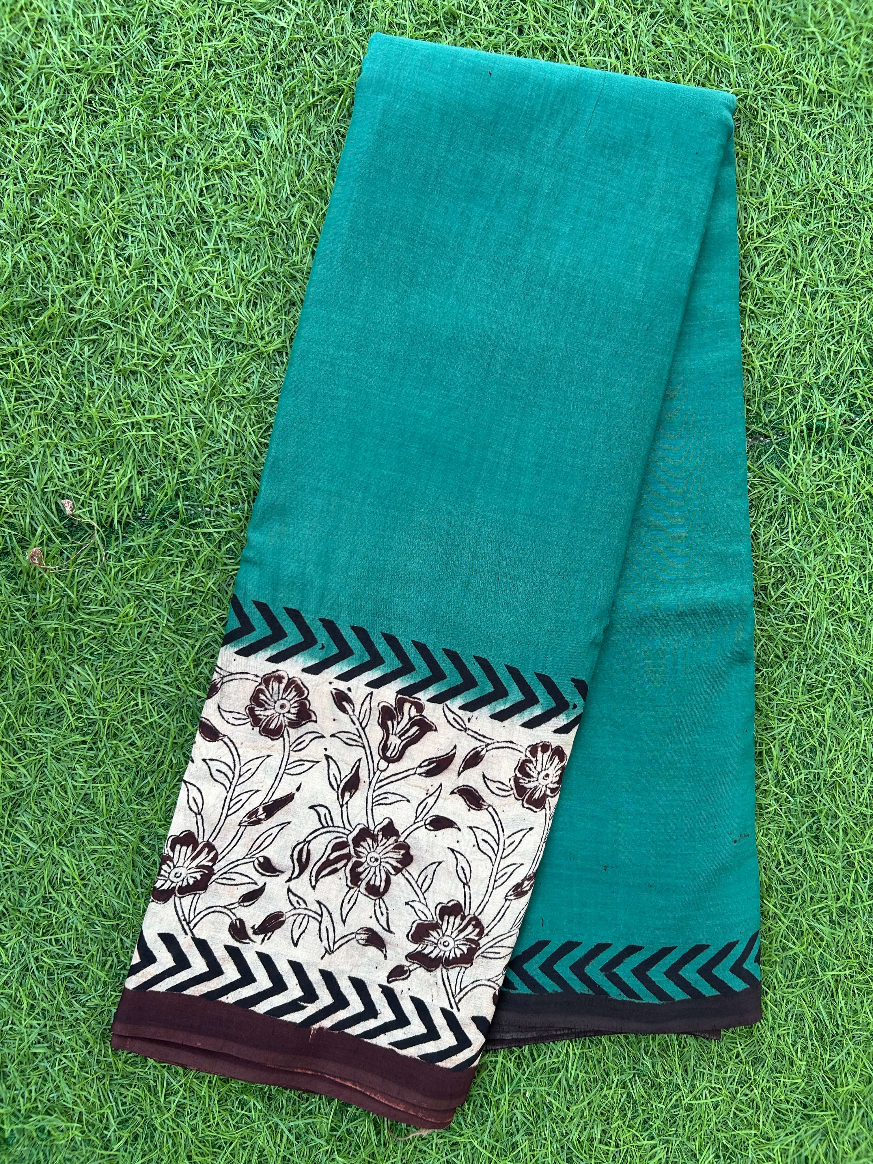 Kalamkari Chennuri Silk Kaddi Border Saree KSS-HPGB-M008