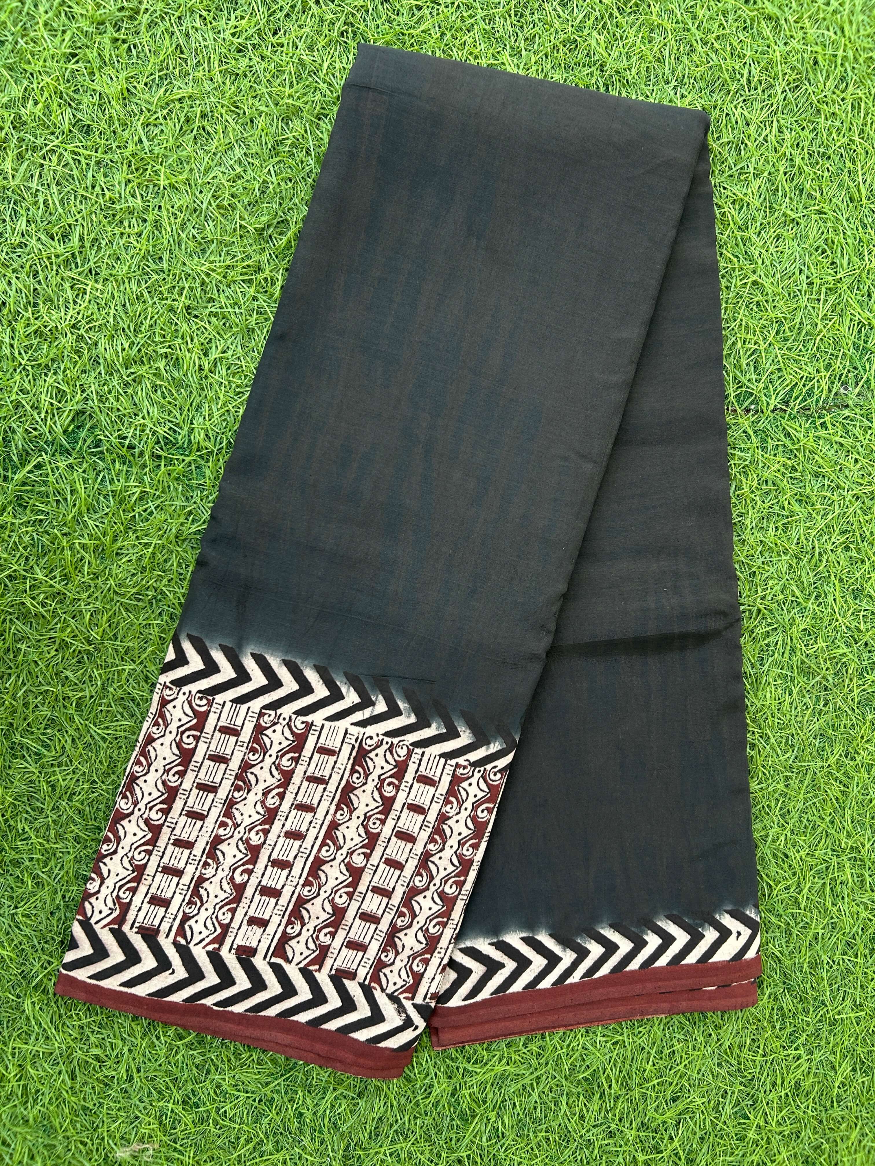 Kalamkari Chennuri Silk Kaddi Border Saree KSS-HPGB-M009