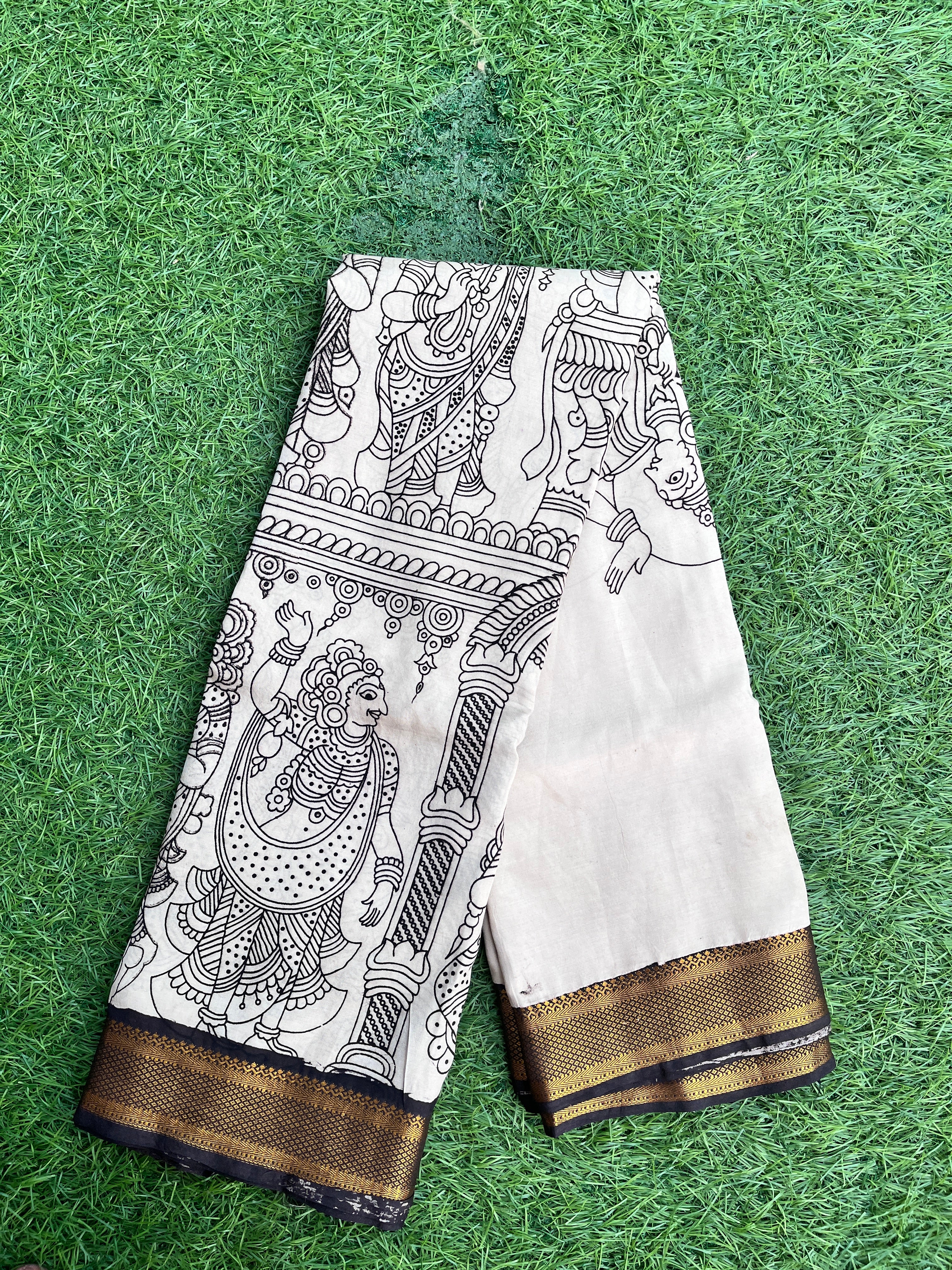 Kalamkari Chennuri Silk Nizam Border Saree-KNB-SP-M240