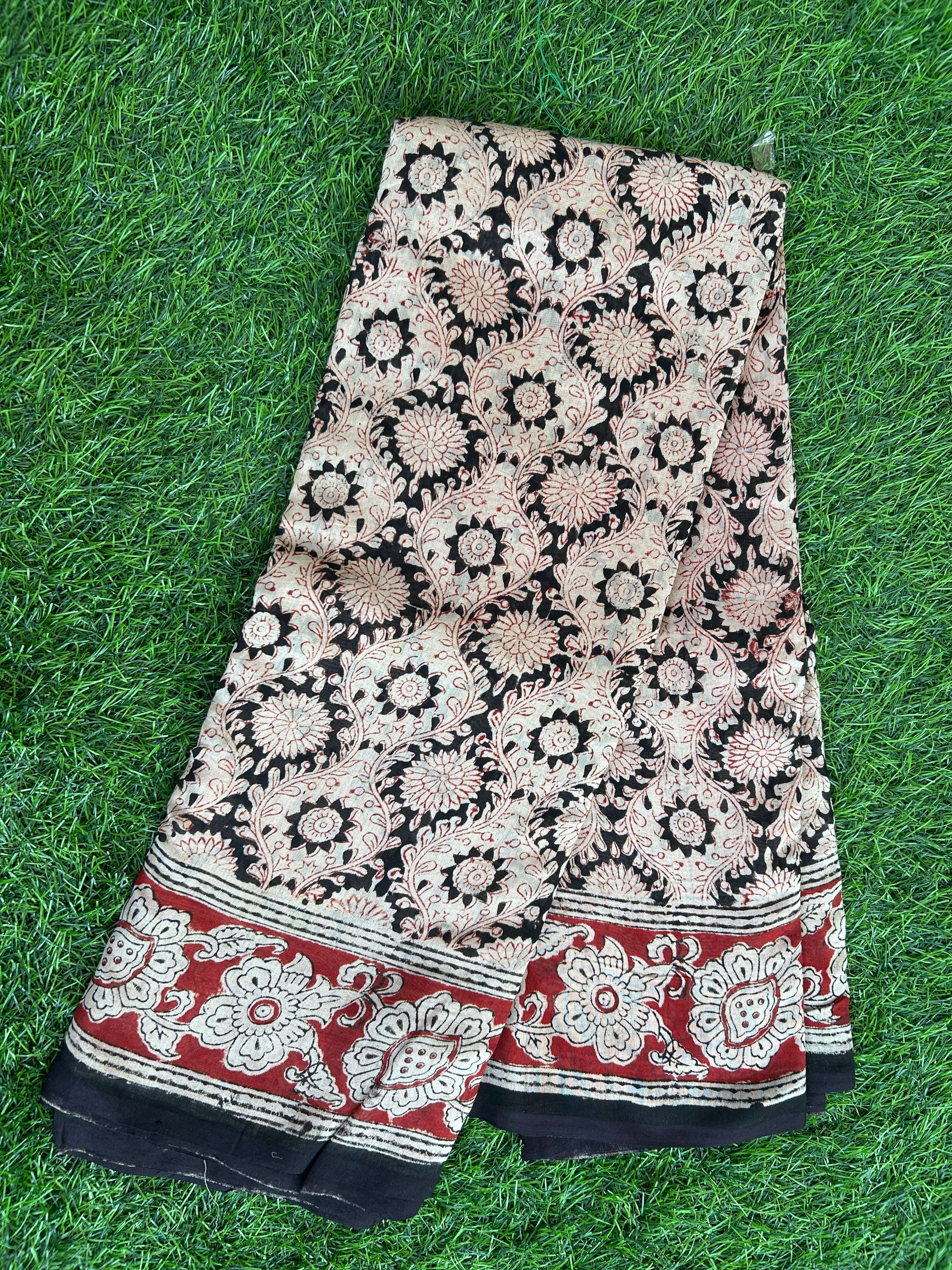 Kalamkari Chanderi Silk Saree-KCHAN-M116