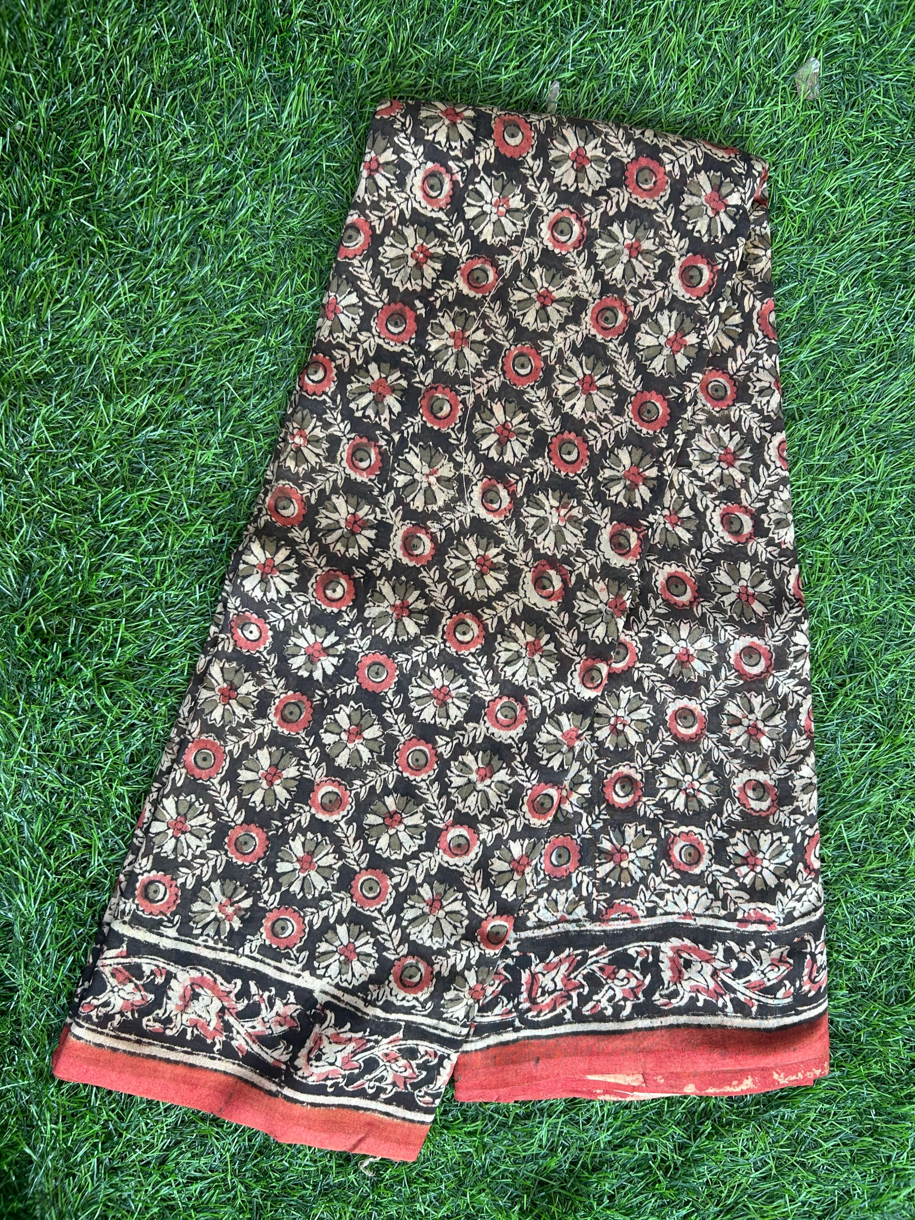 Kalamkari Chanderi Silk Saree-KCHAN-M120
