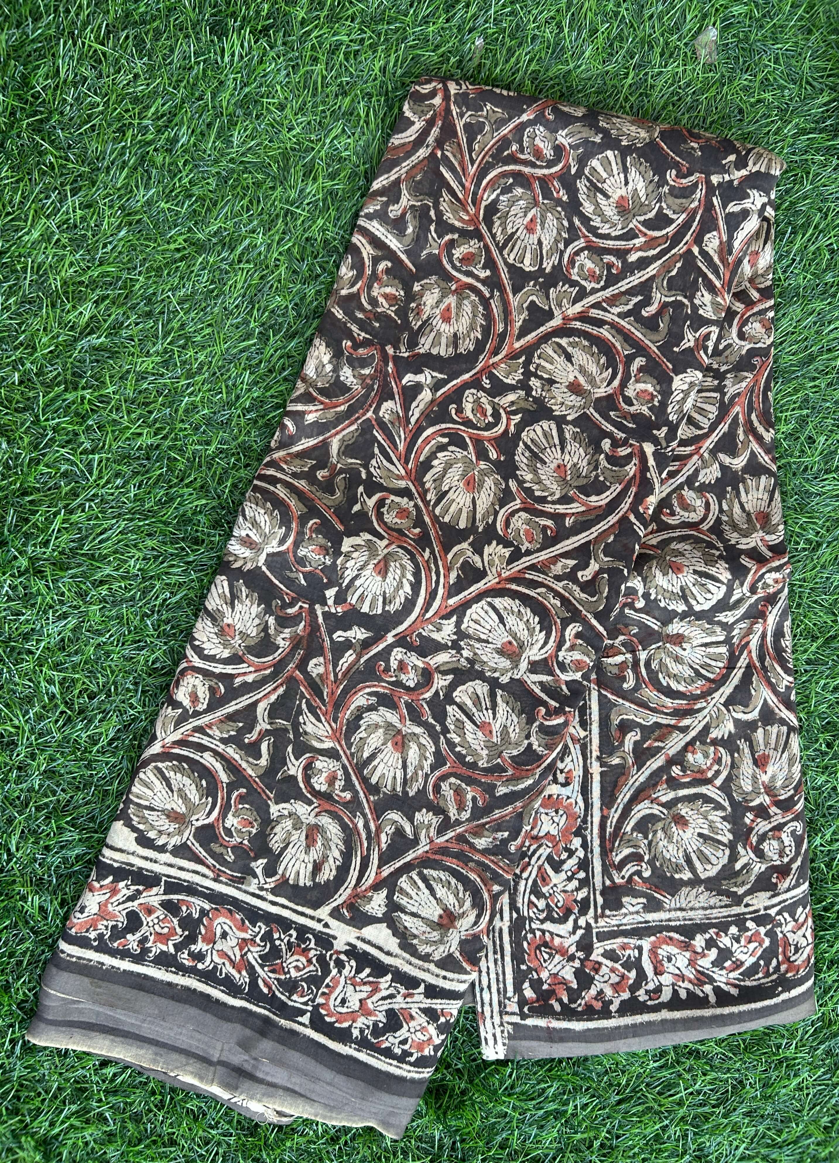 Kalamkari Chanderi Silk Saree-KCHAN-M121