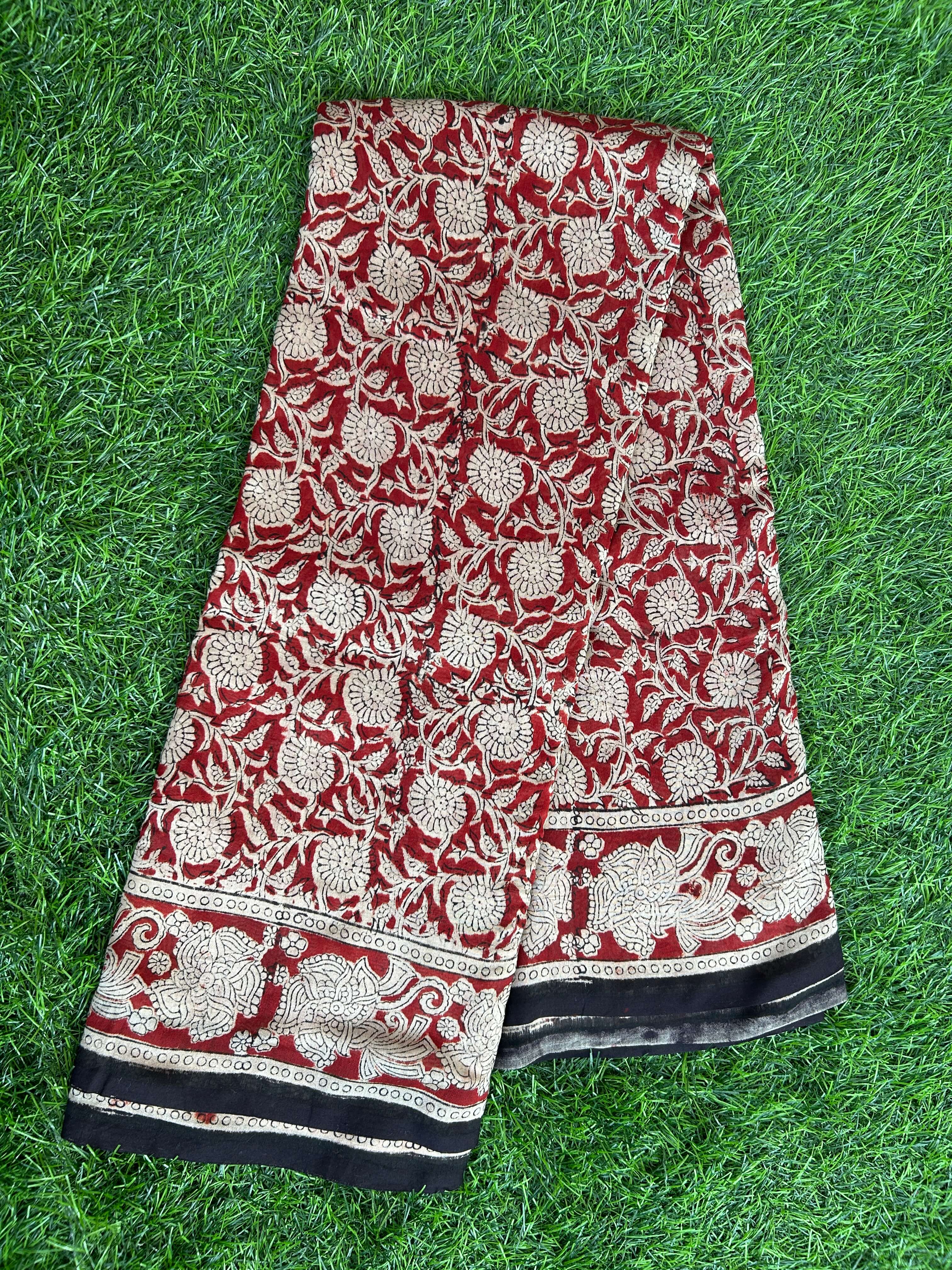 Kalamkari Chanderi Silk Saree-KCHAN-M127