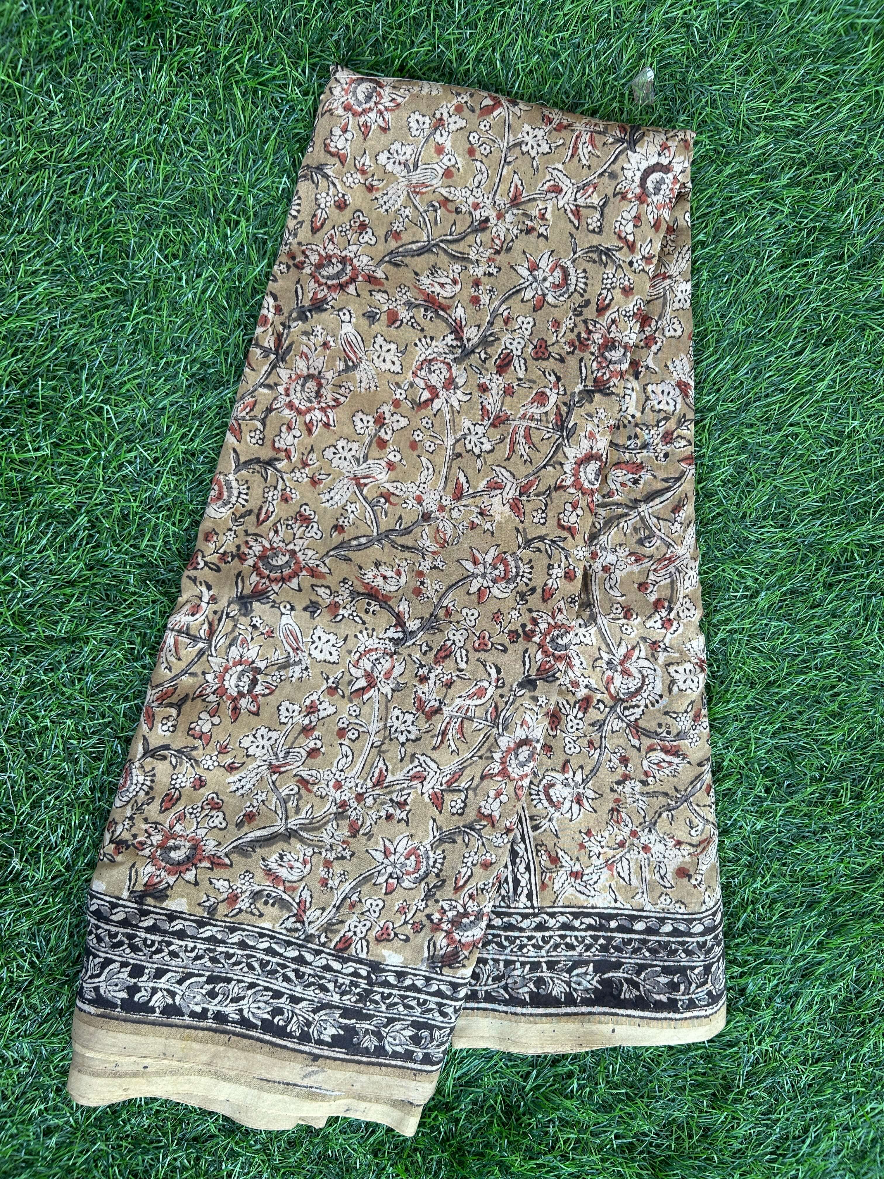 Kalamkari Chanderi Silk Saree-KCHAN-M161