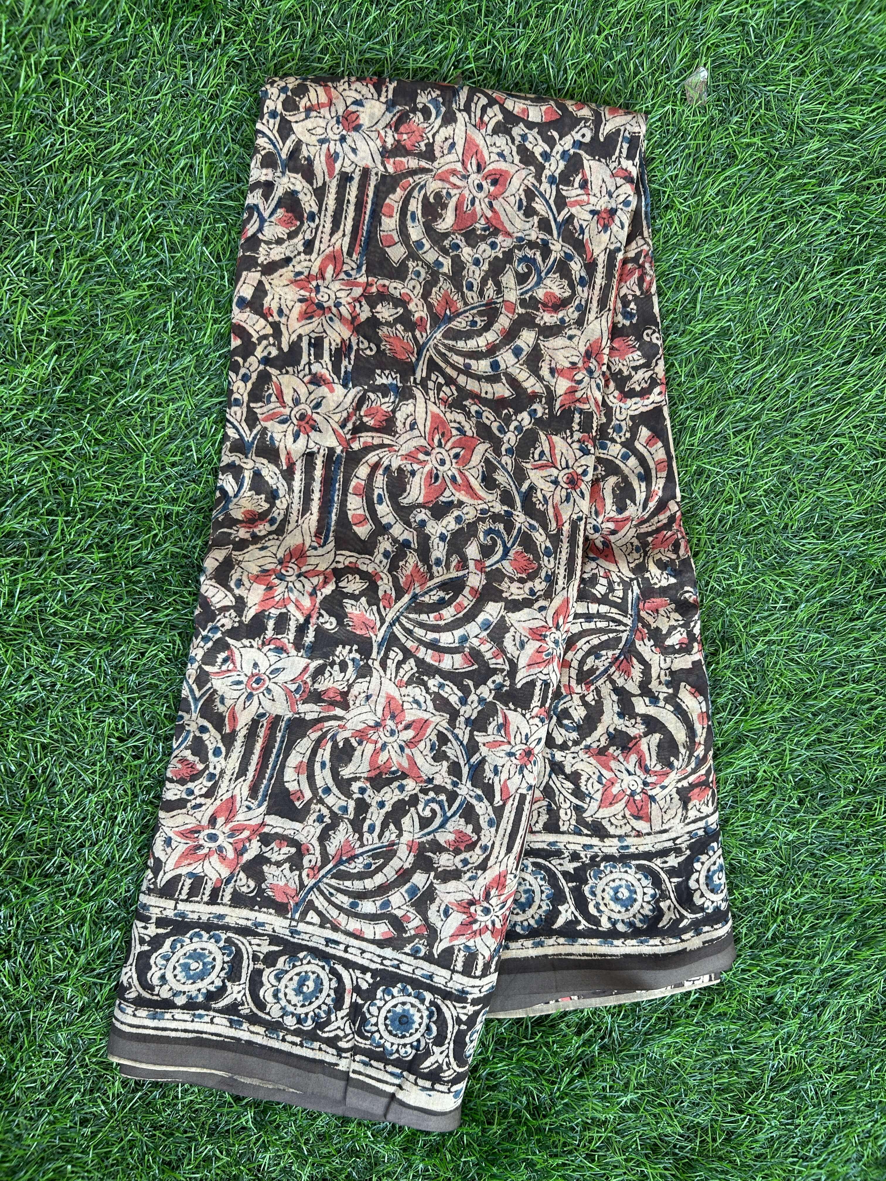 Kalamkari Chanderi Silk Saree-KCHAN-M134