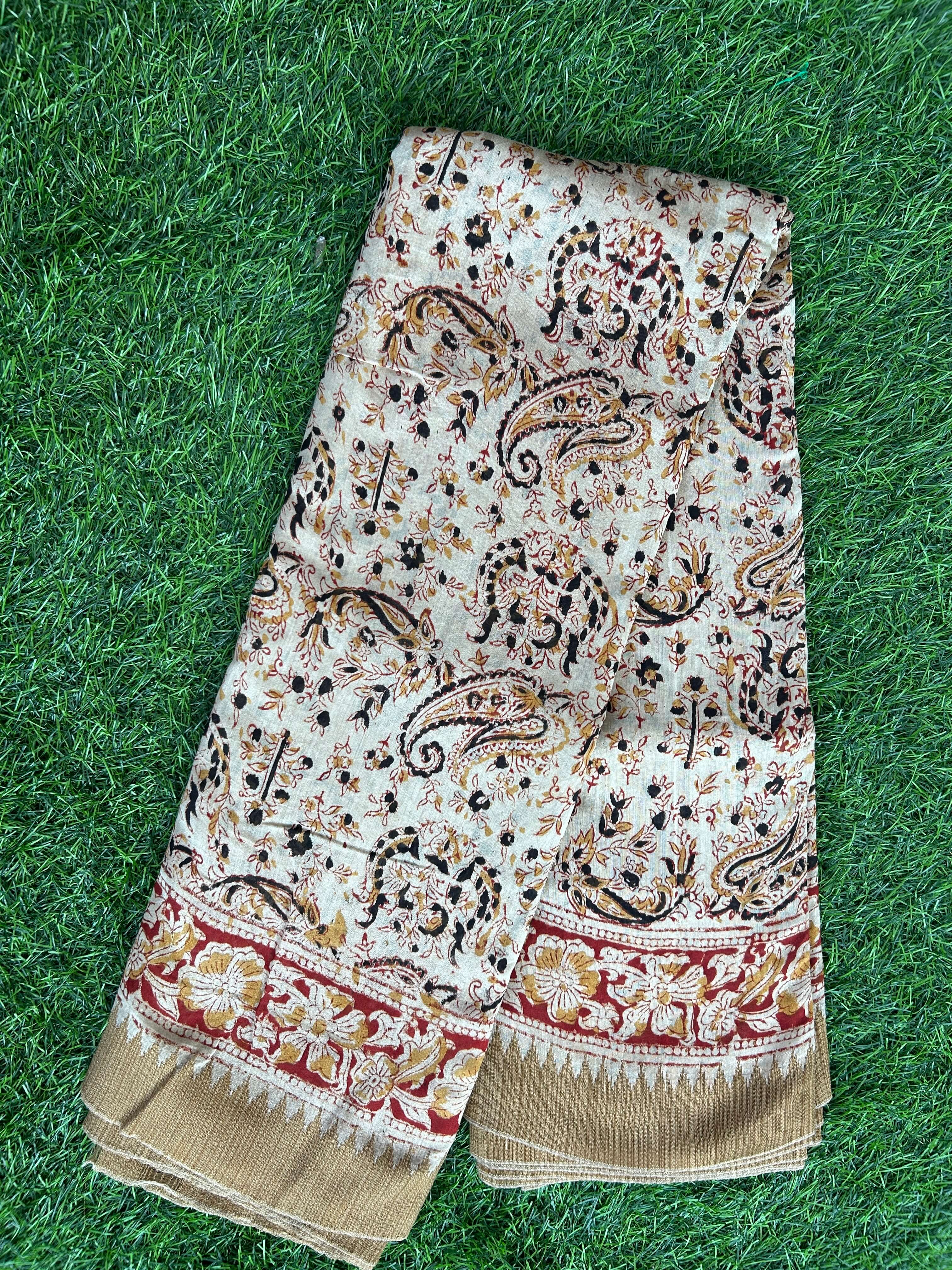 Kalamkari Chanderi Silk Saree-KCHAN-M165