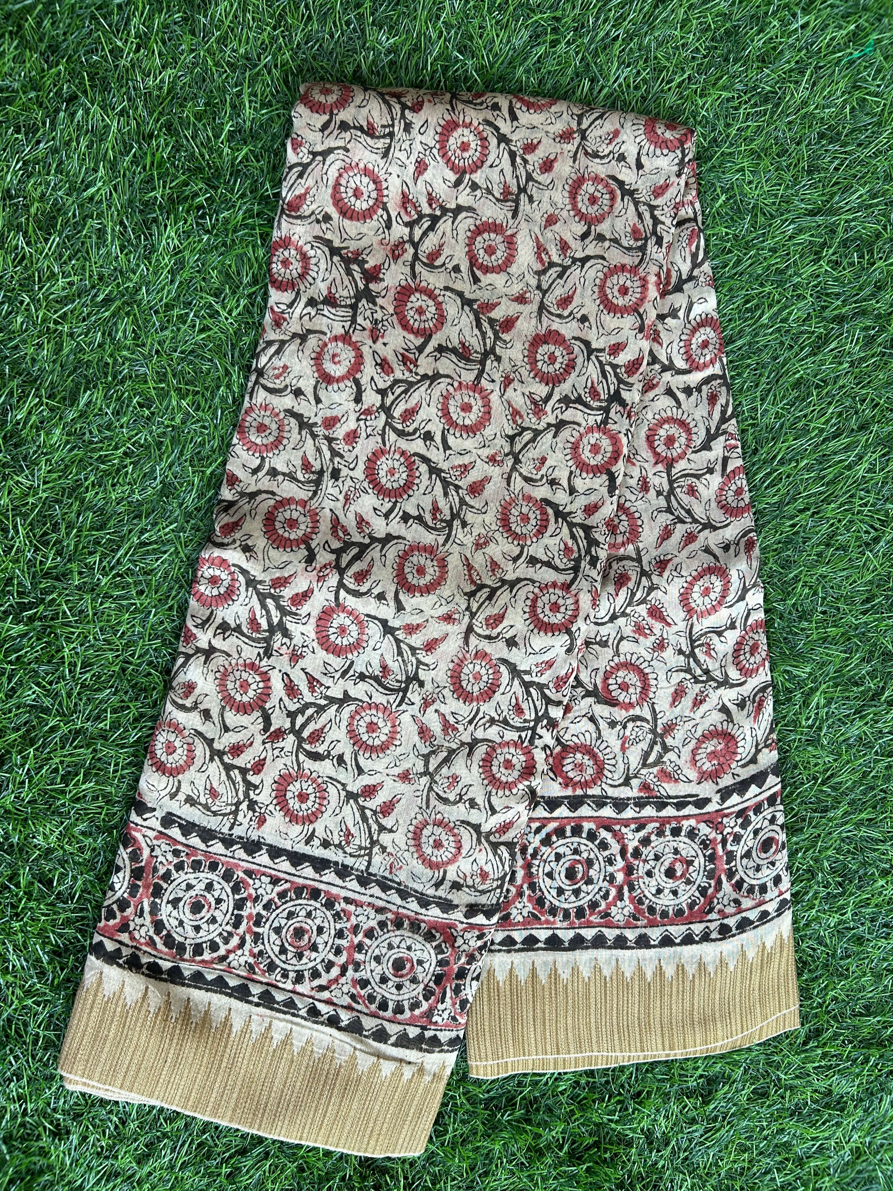 Kalamkari Chanderi Silk Saree-KCHAN-M140