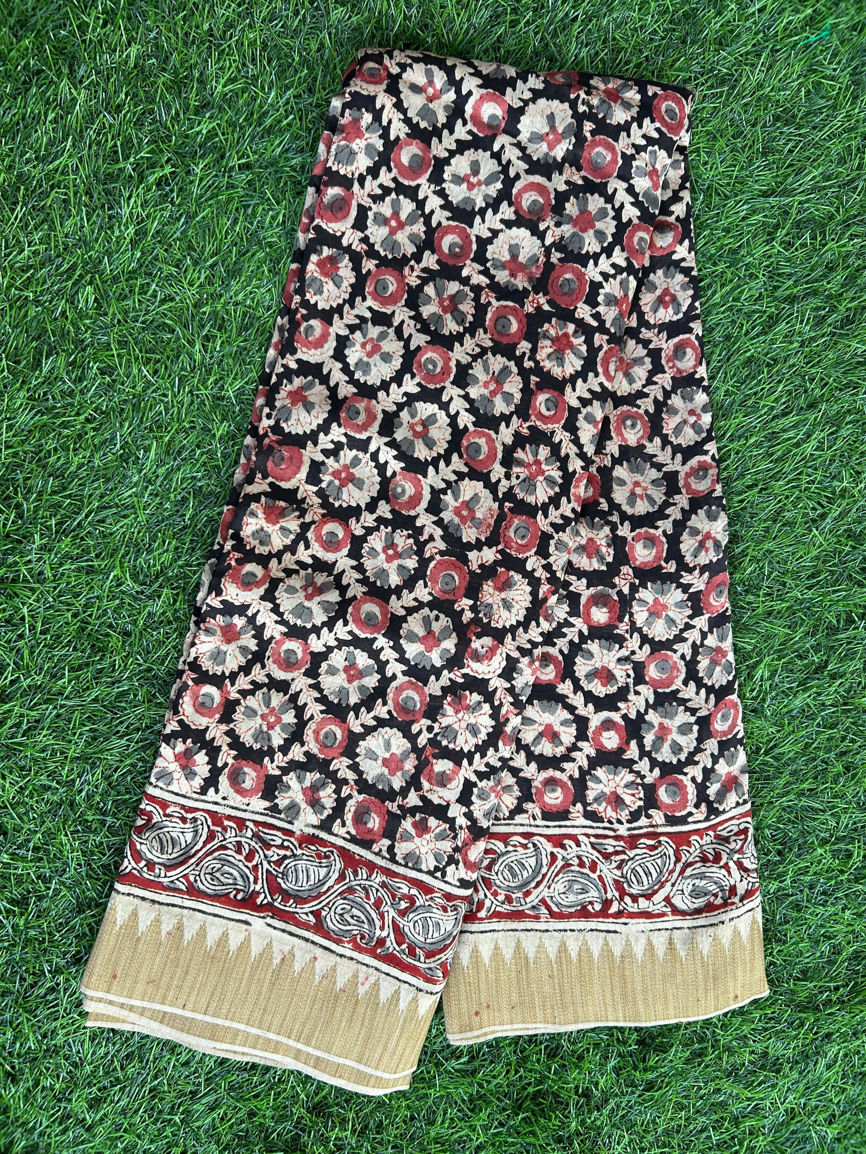 Kalamkari Chanderi Silk Saree-KCHAN-M166