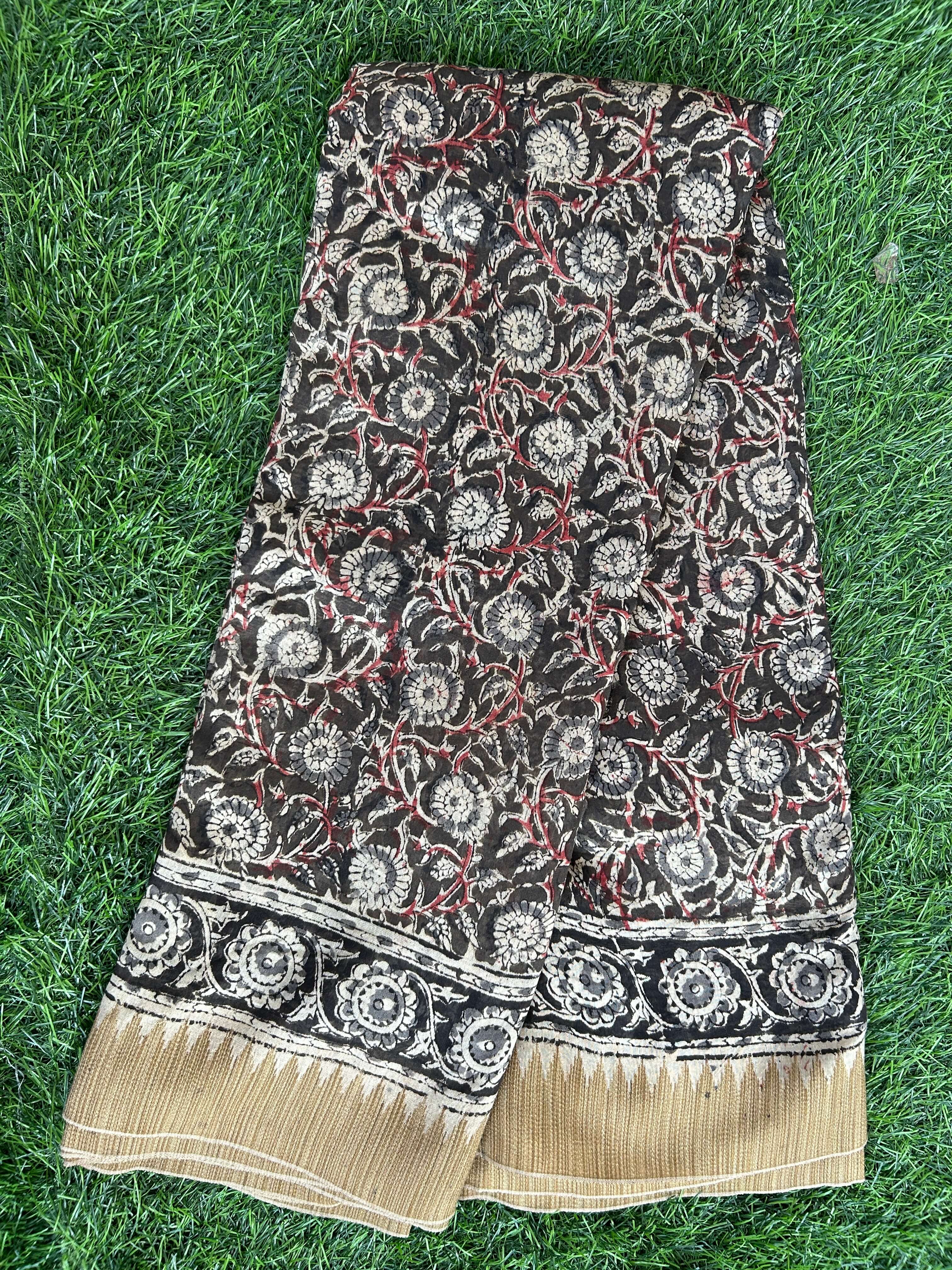 Kalamkari Chanderi Silk Saree-KCHAN-M168