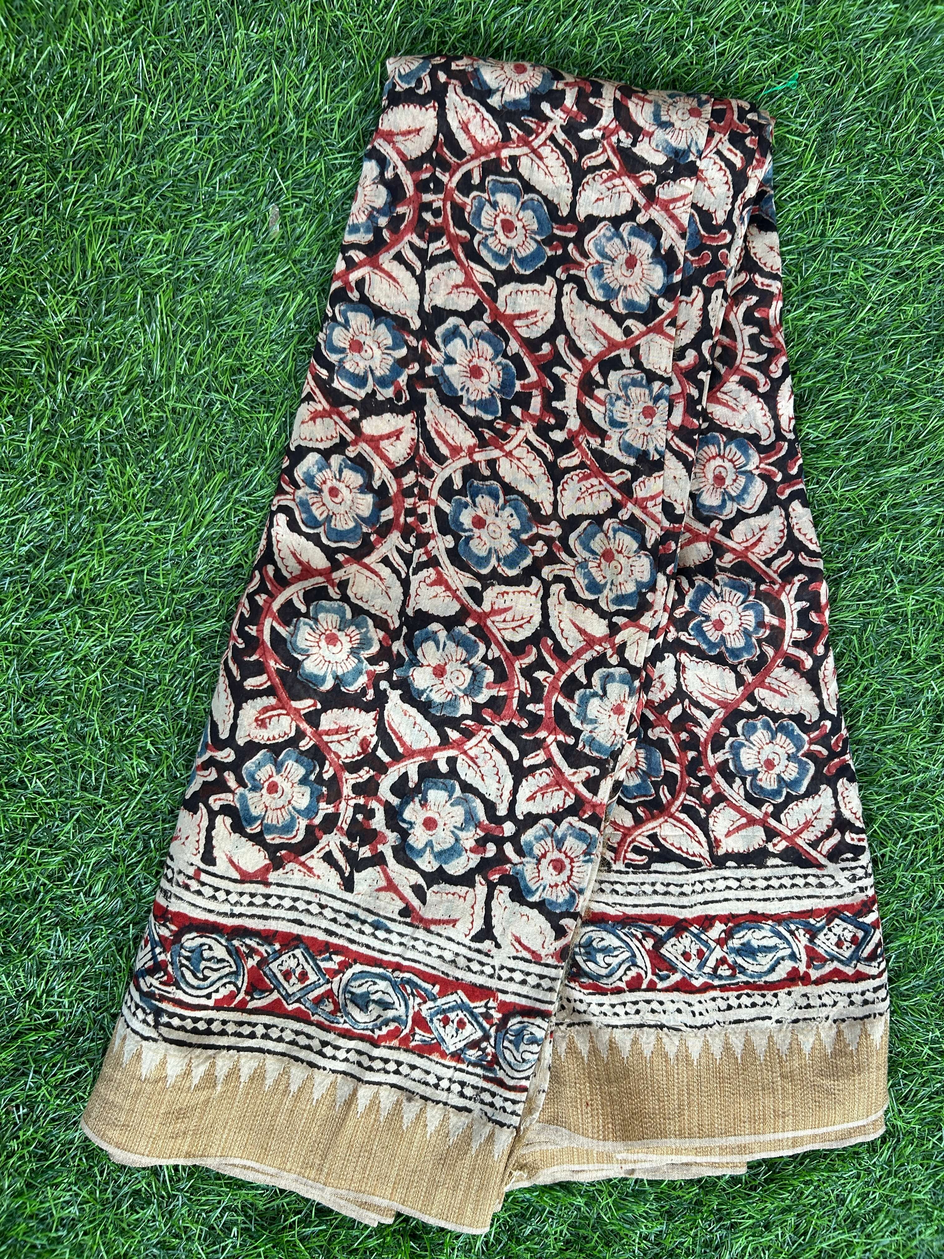 Kalamkari Chanderi Silk Saree-KCHAN-M142