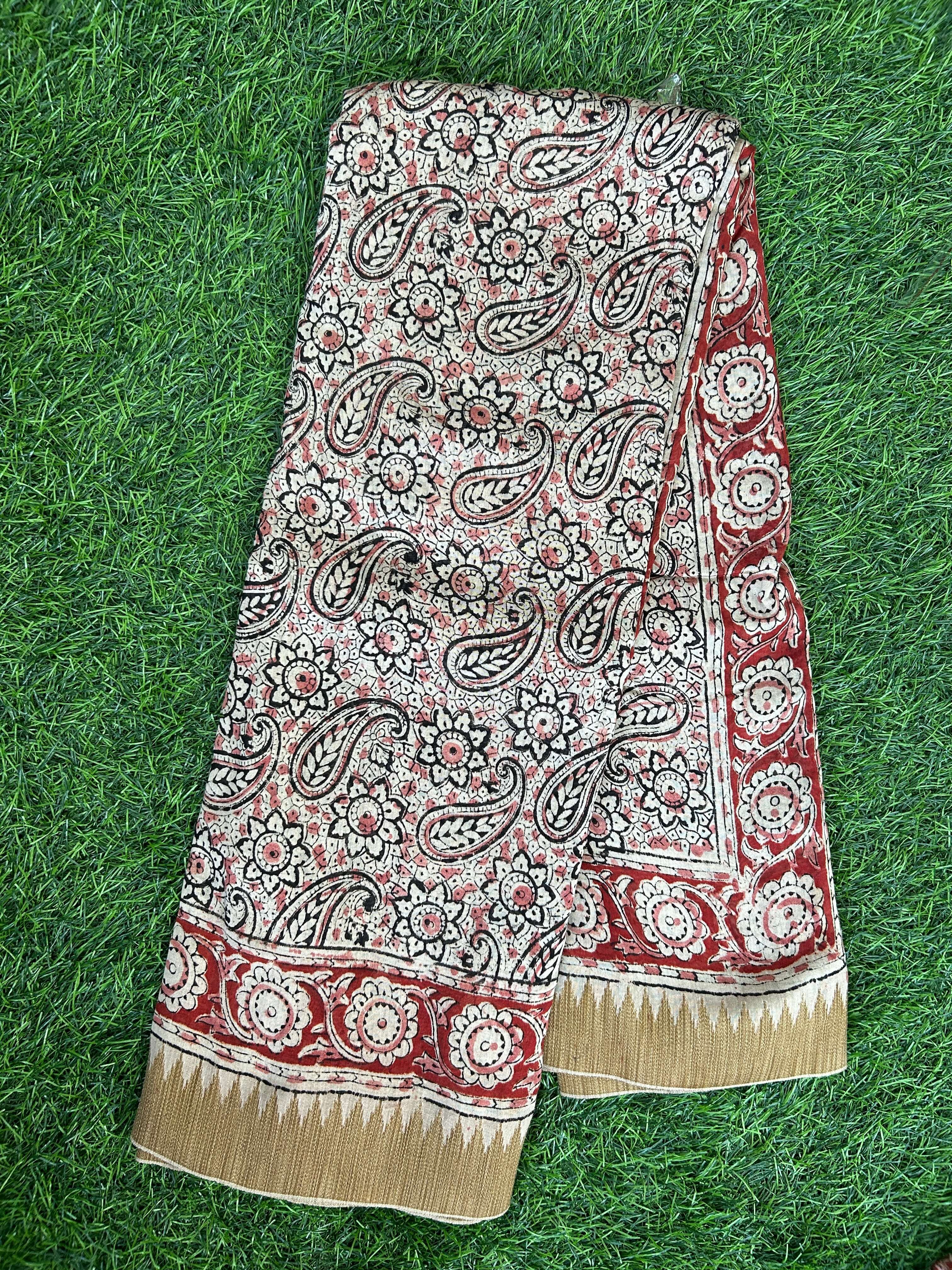 Kalamkari Chanderi Silk Saree-KCHAN-M145