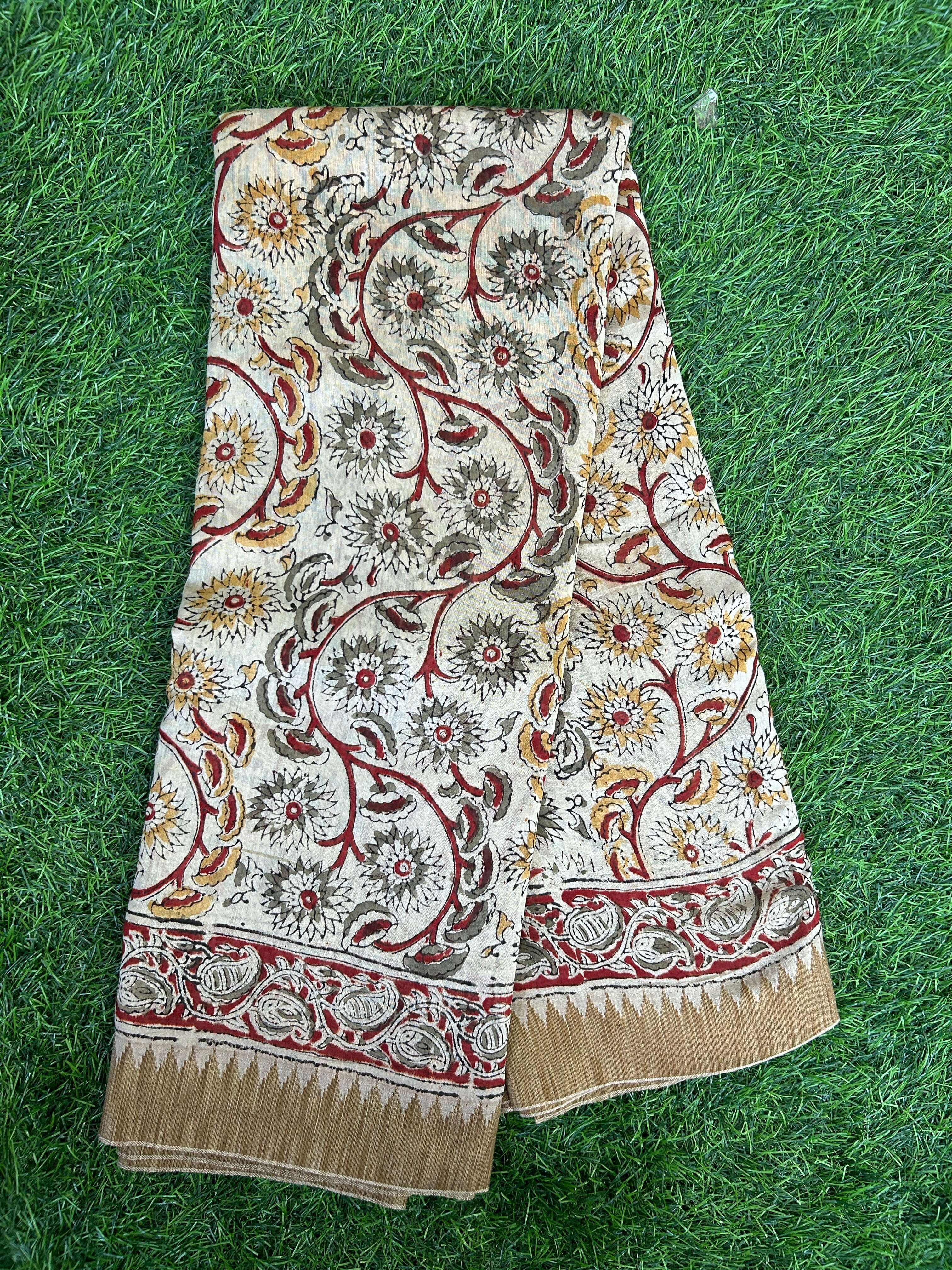 Kalamkari Chanderi Silk Saree-KCHAN-M169