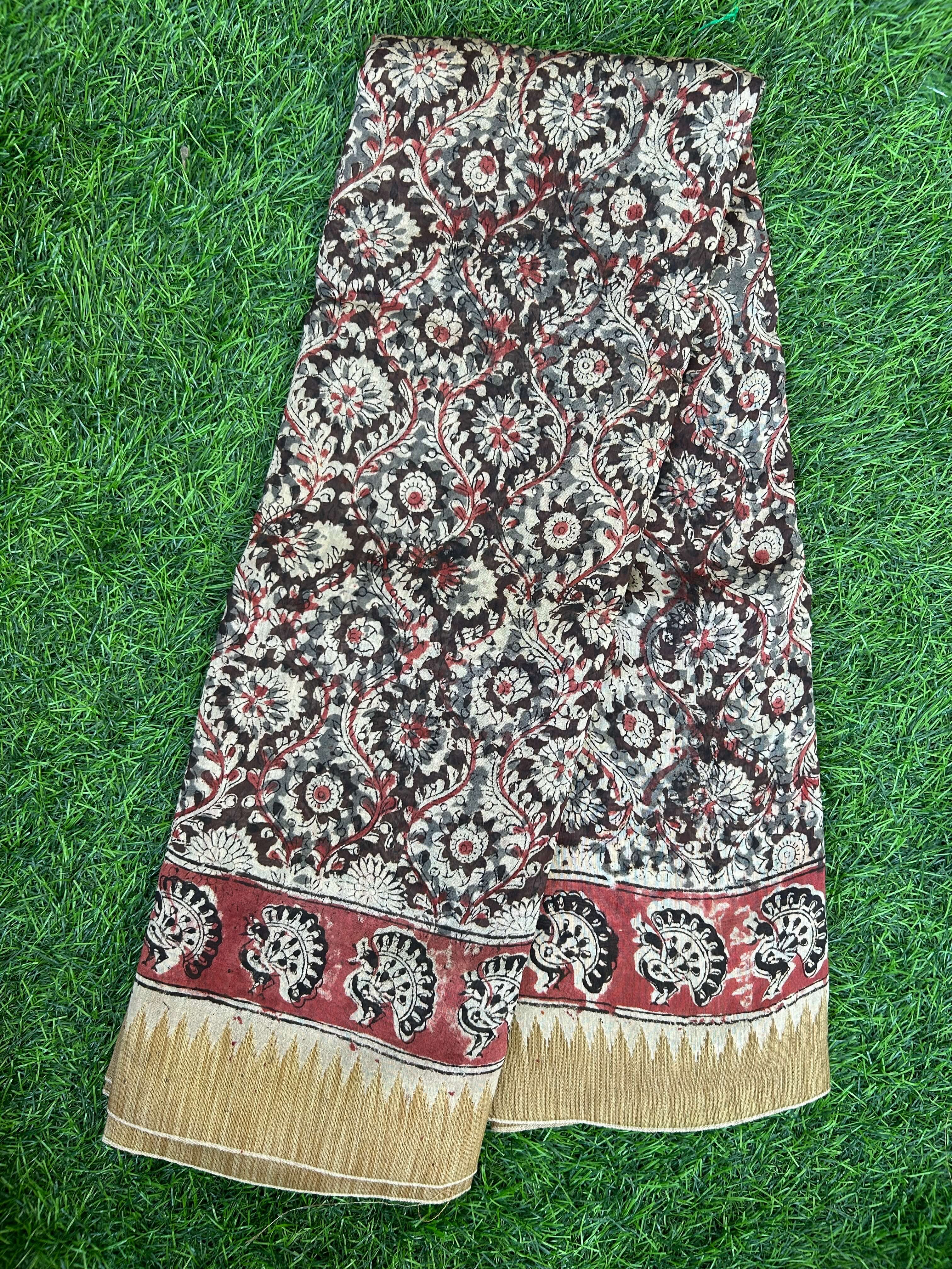 Kalamkari Chanderi Silk Saree-KCHAN-M173