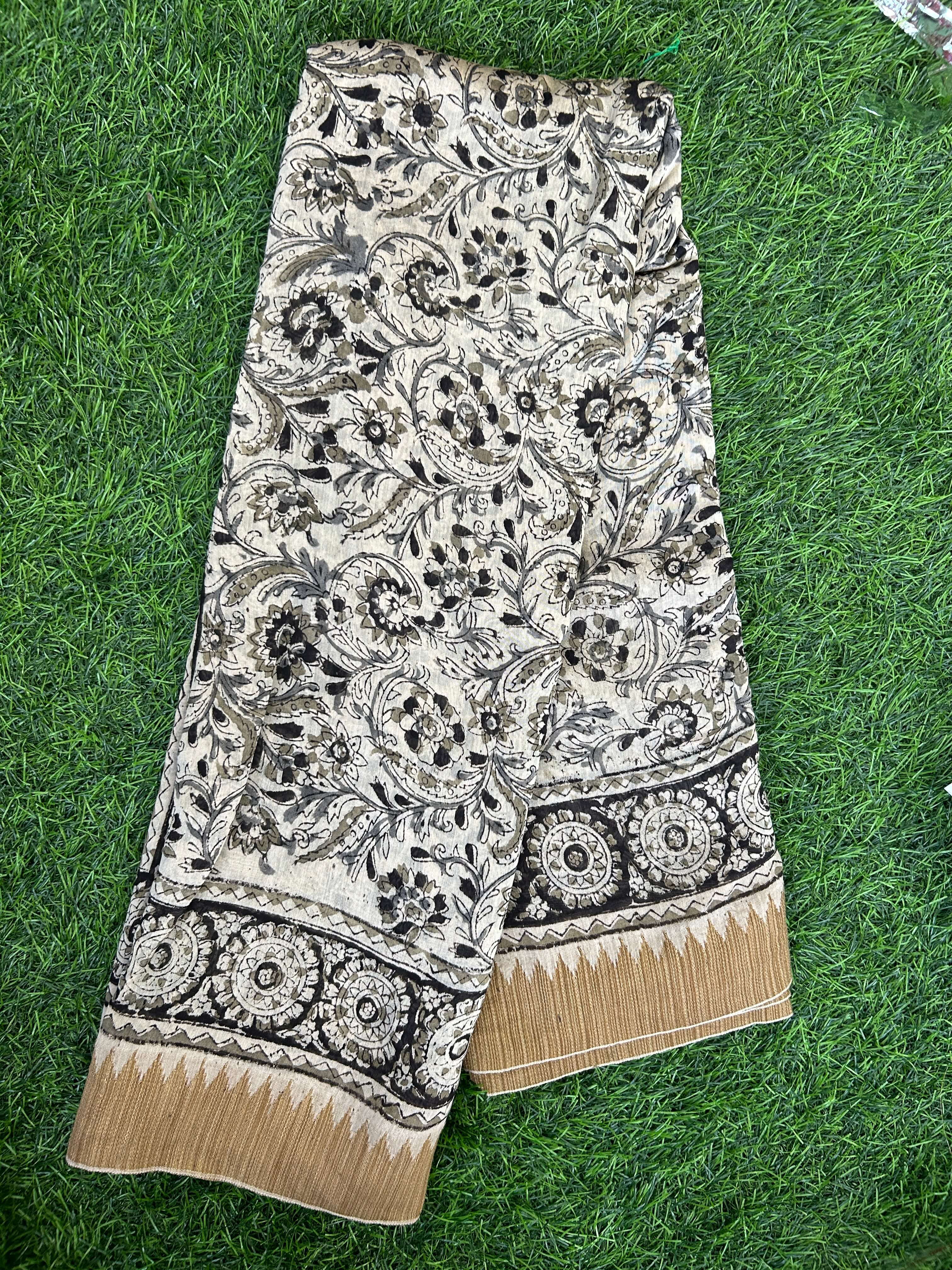 Kalamkari Chanderi Silk Saree-KCHAN-M174
