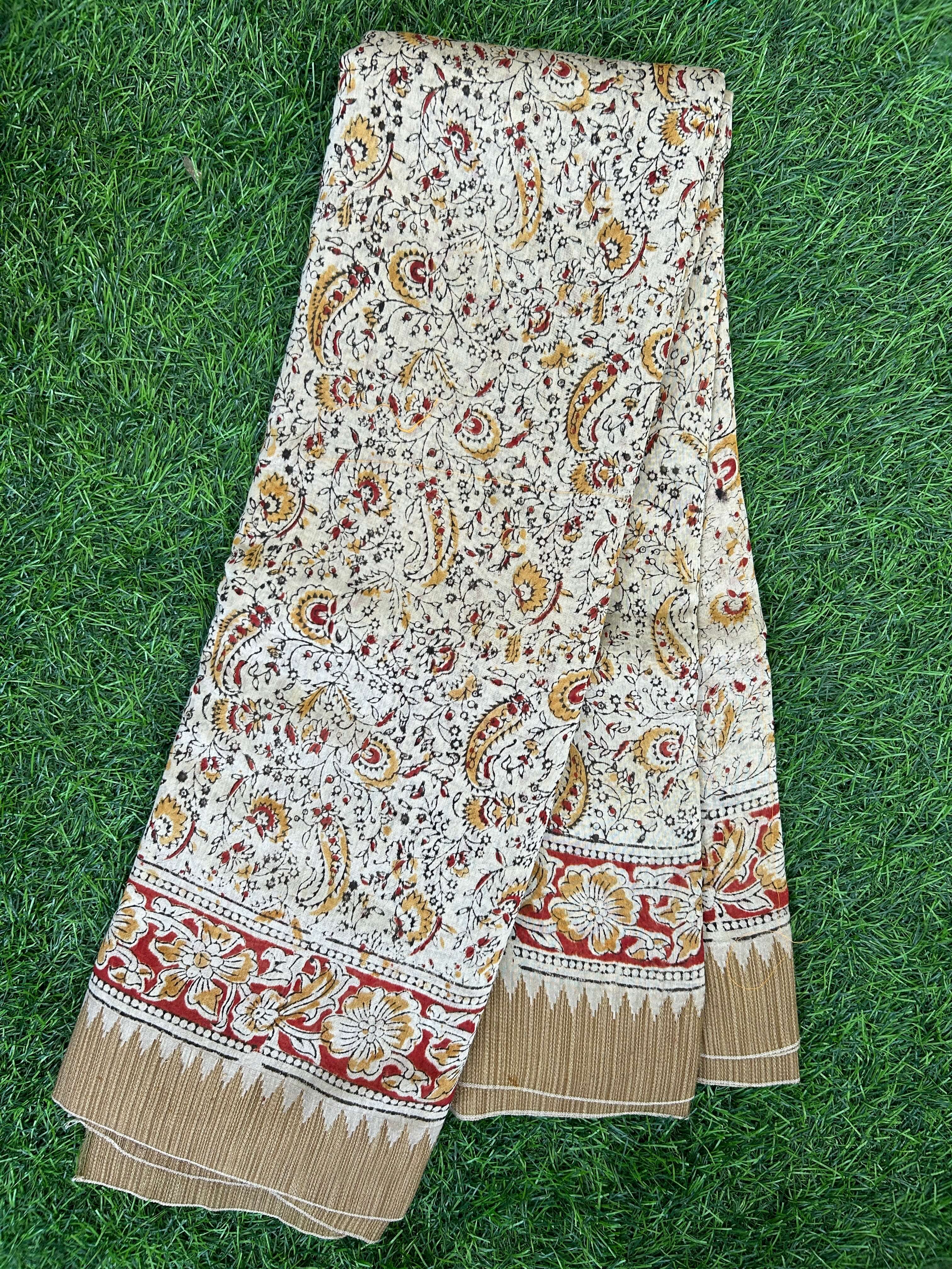 Kalamkari Chanderi Silk Saree-KCHAN-M175