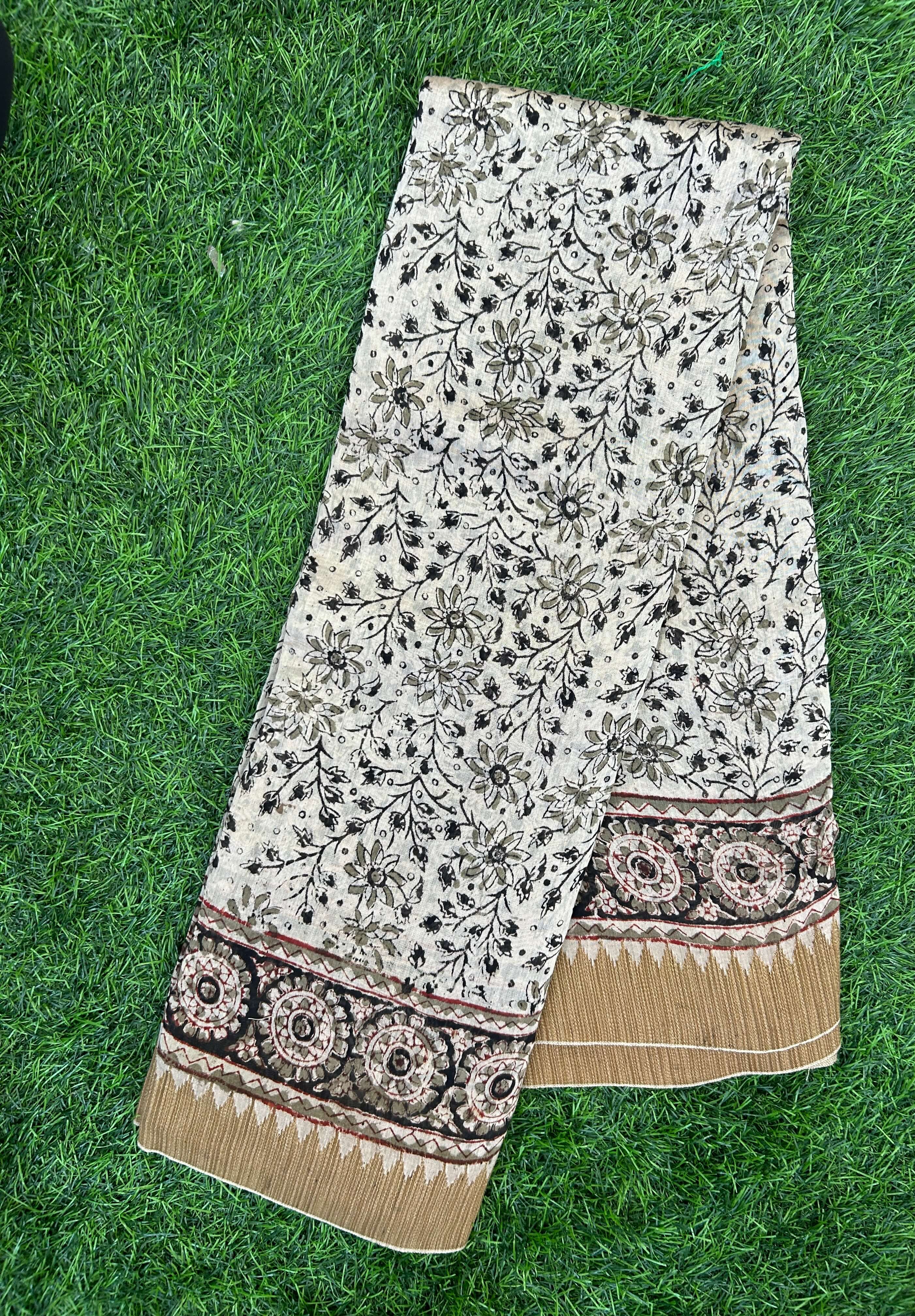 Kalamkari Chanderi Silk Saree-KCHAN-M176