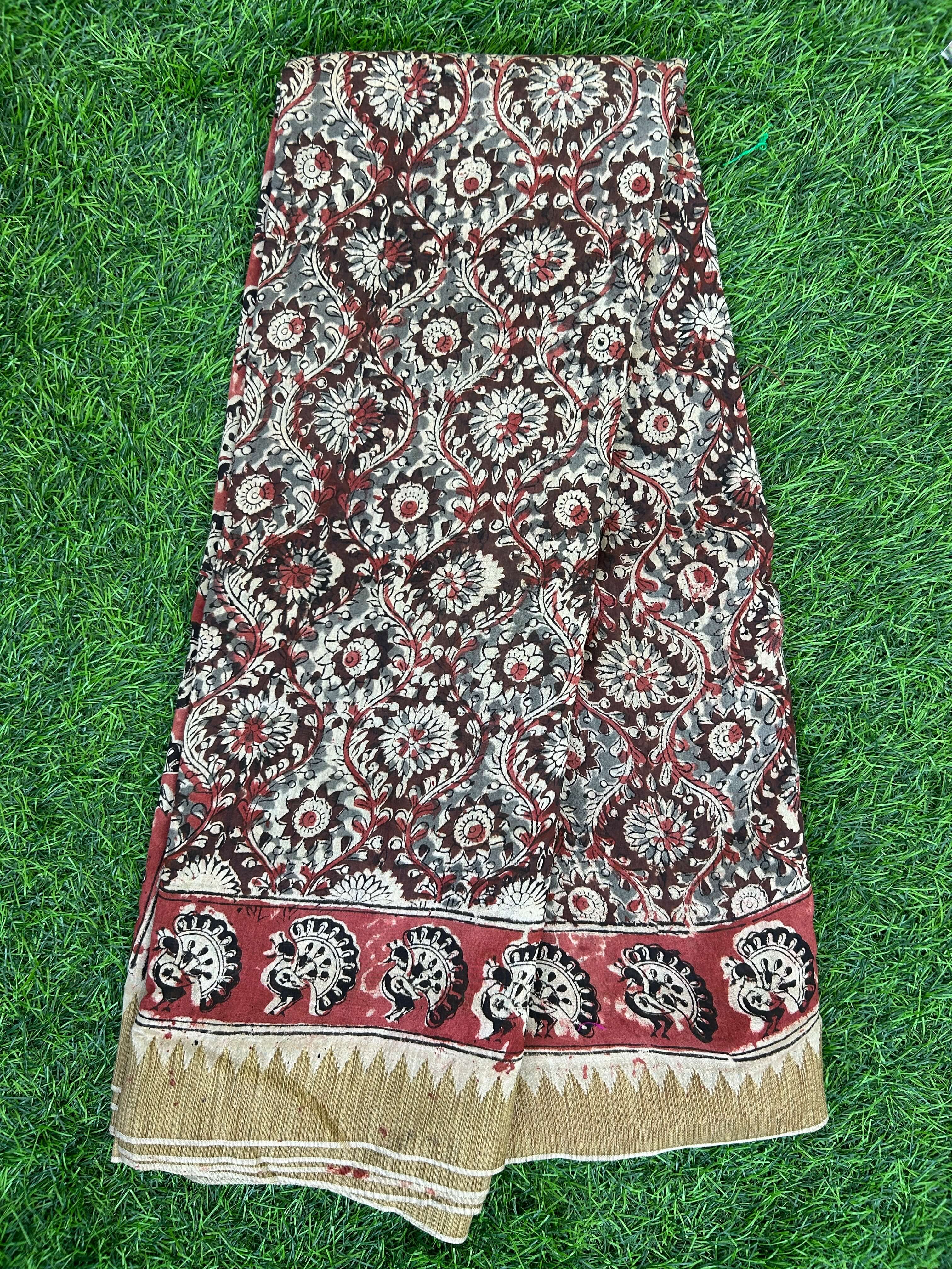 Kalamkari Chanderi Silk Saree-KCHAN-M178