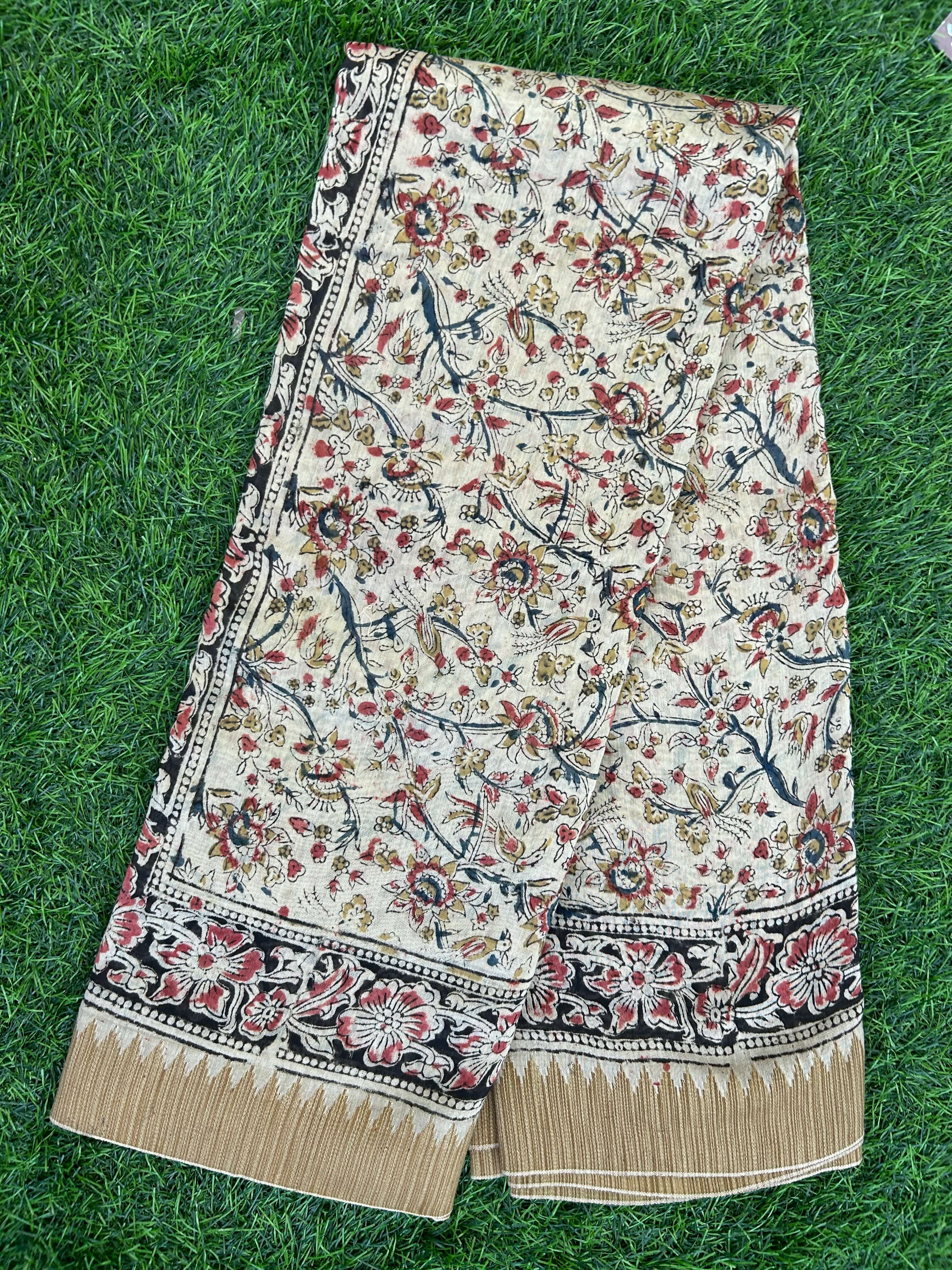 Kalamkari Chanderi Silk Saree-KCHAN-M154