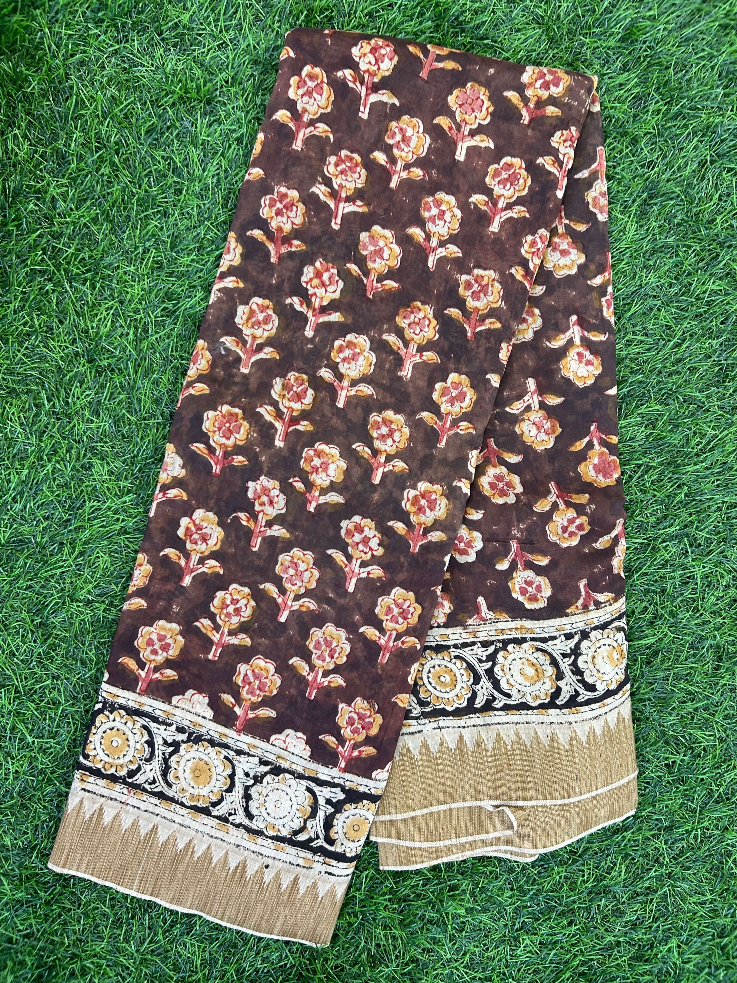 Kalamkari Chanderi Silk Saree-KCHAN-M180