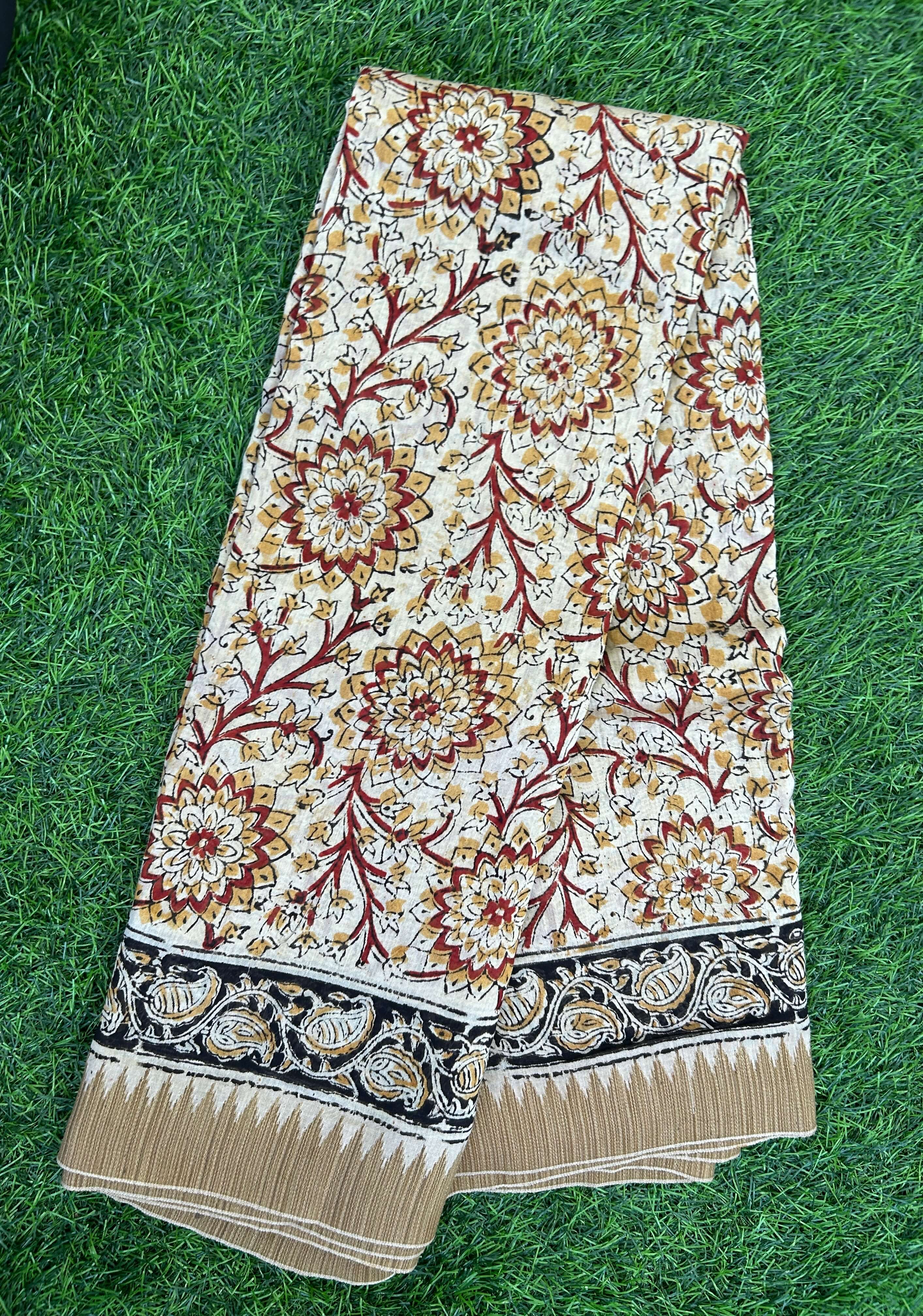 Kalamkari Chanderi Silk Saree-KCHAN-M182