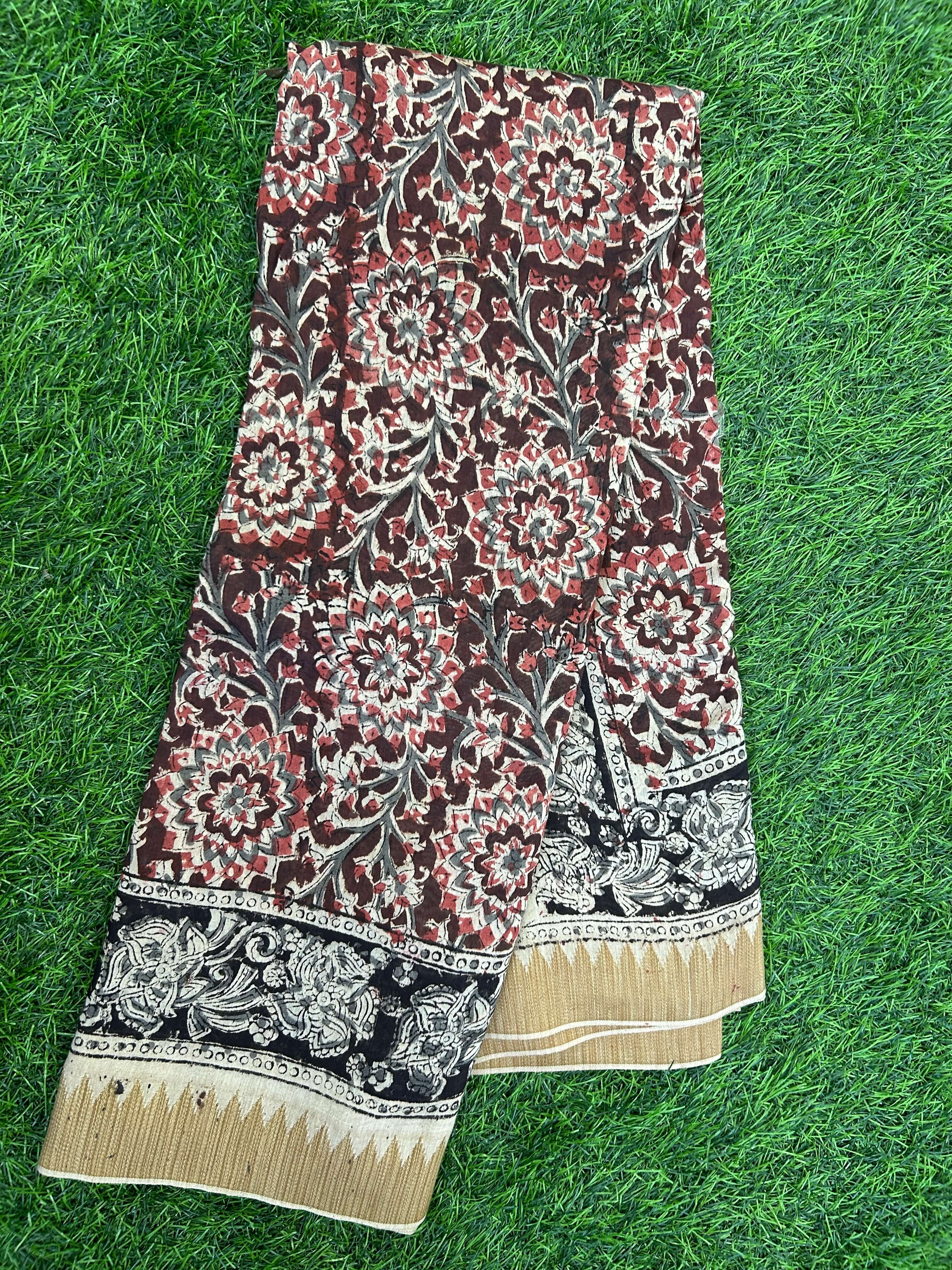 Kalamkari Chanderi Silk Saree-KCHAN-M158