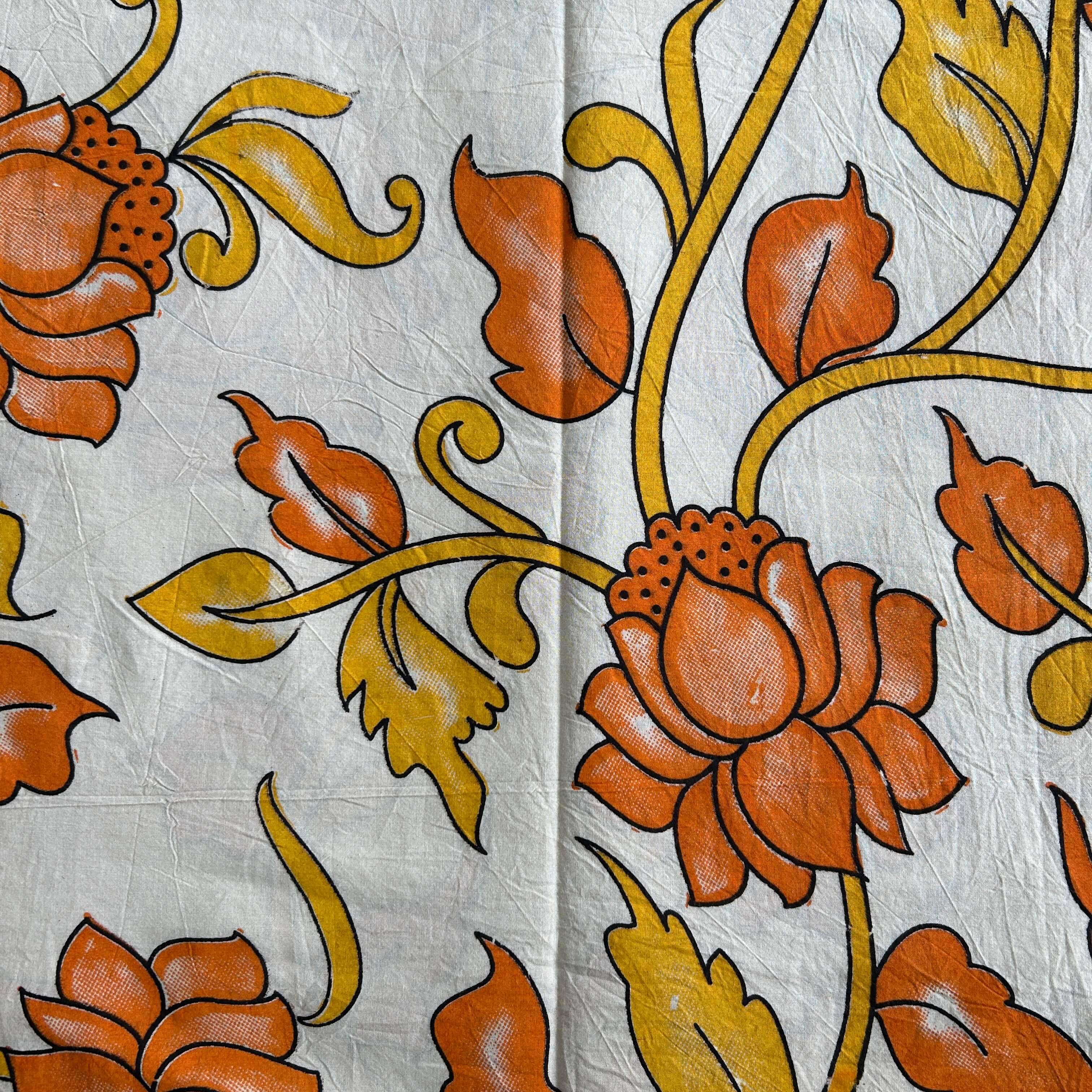 Kalamkari Screen Printed Cotton Fabric - M011