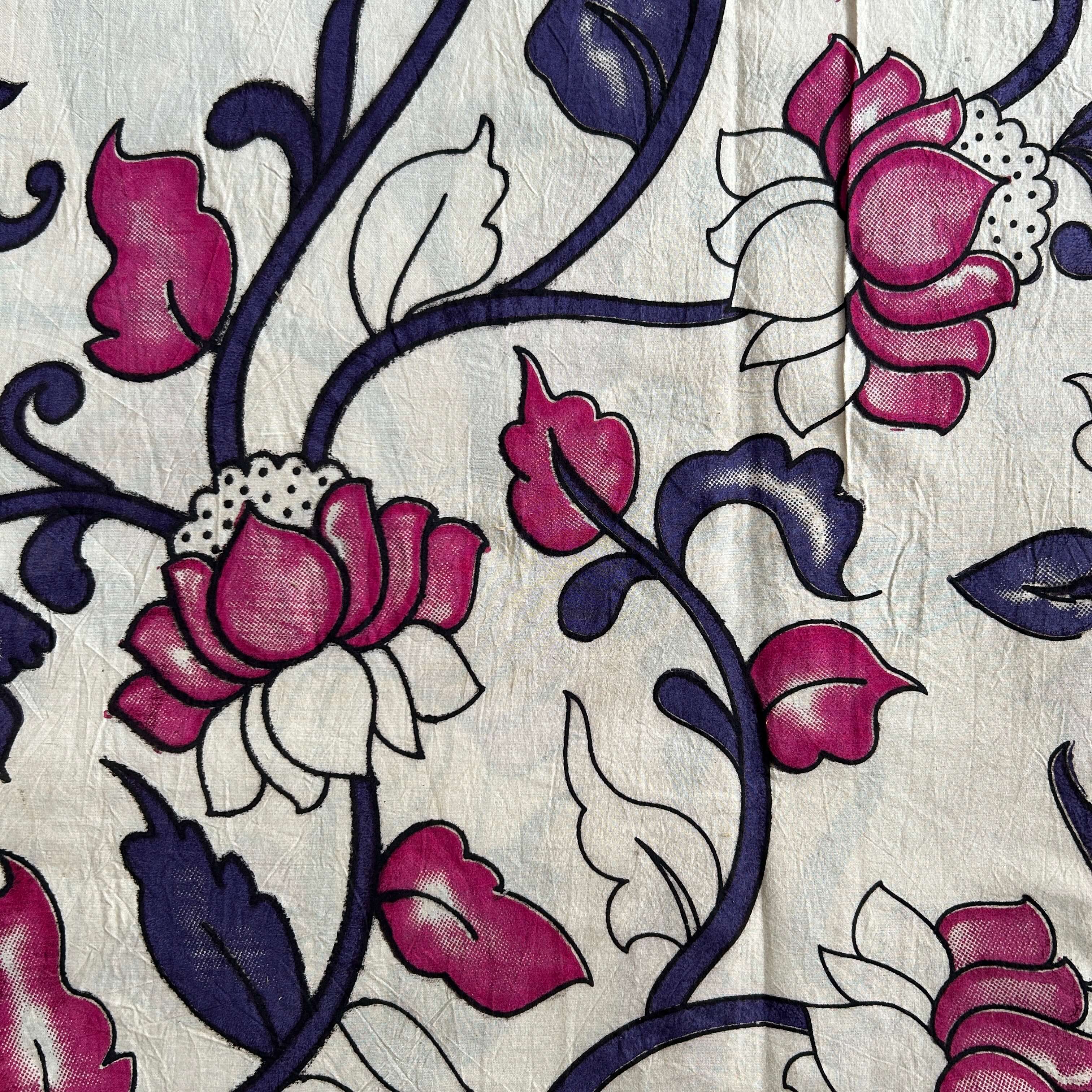 Kalamkari Screen Printed Cotton Fabric - M014